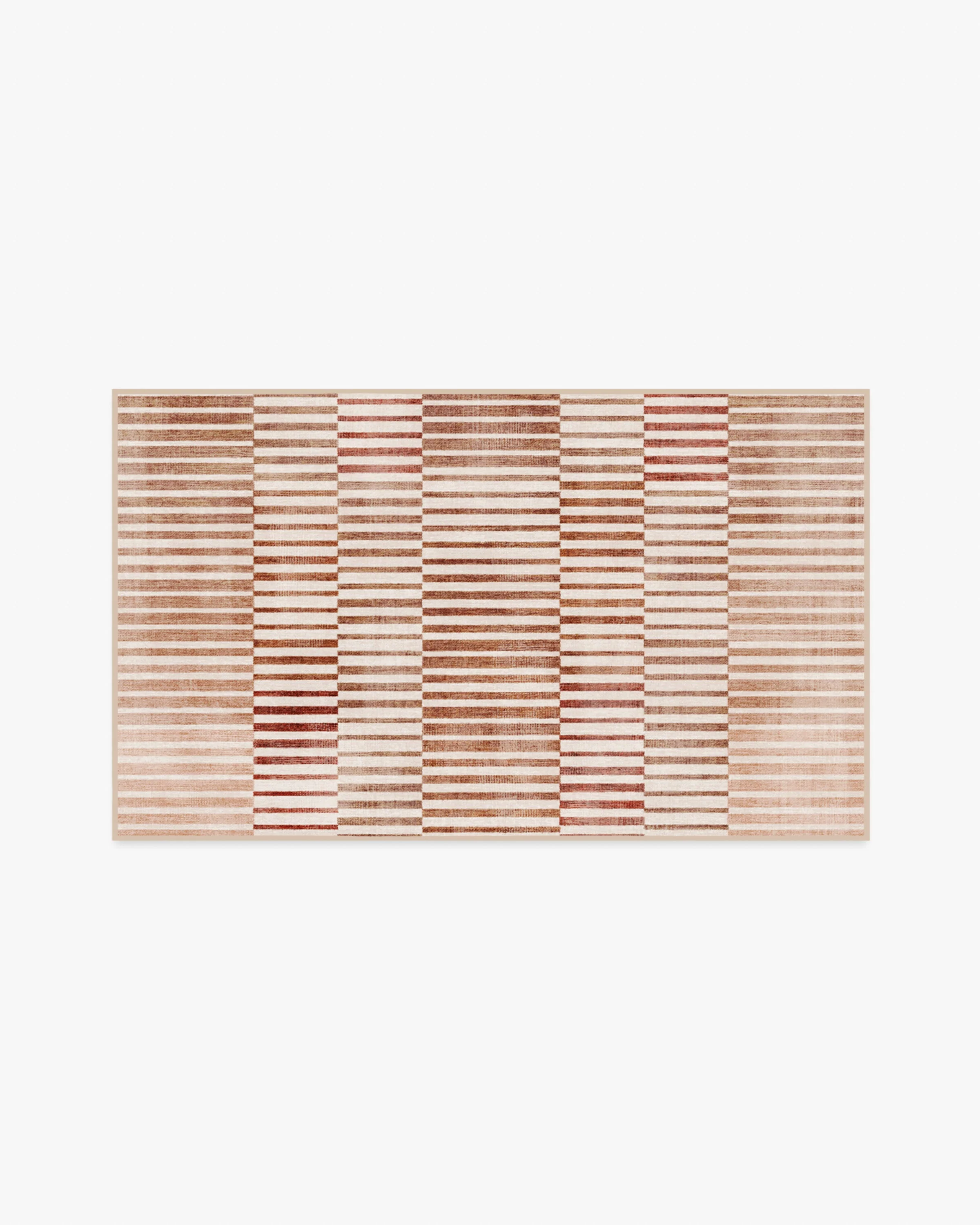 Shadow Stripe Terracotta Rug - Image 4
