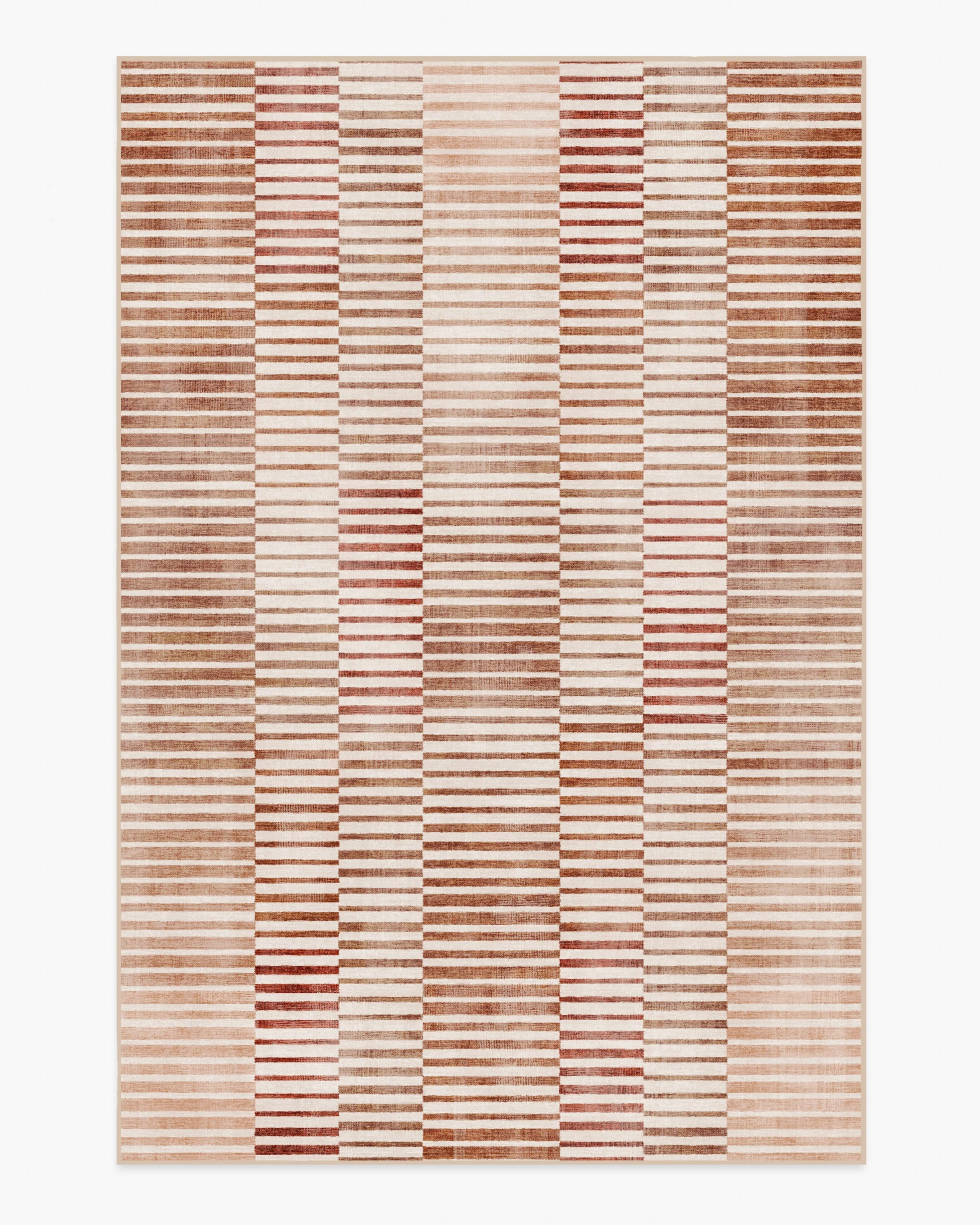 Shadow Stripe Terracotta Rug - Image 5