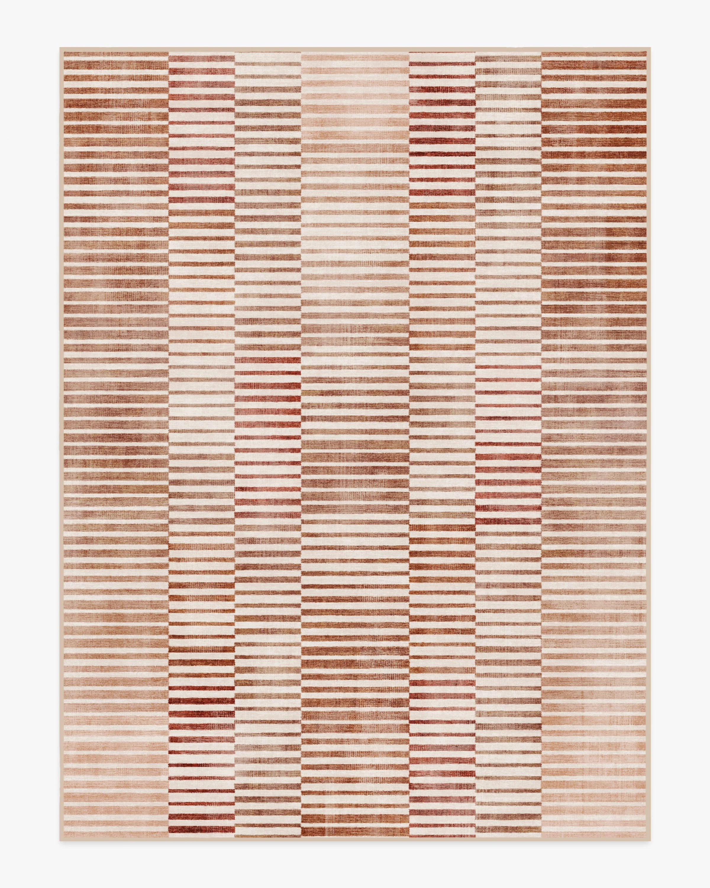 Shadow Stripe Terracotta Rug - Image 7