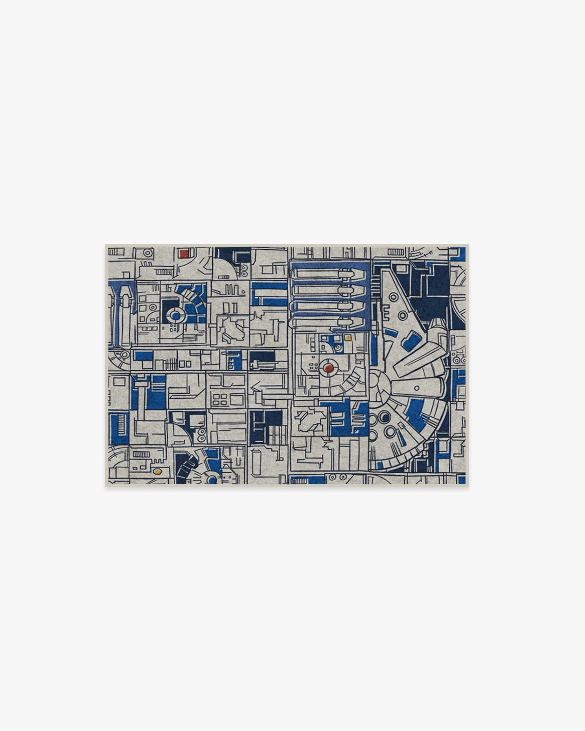Smugglers Geo R2D2 Blue Flatwoven Rug - Image 6