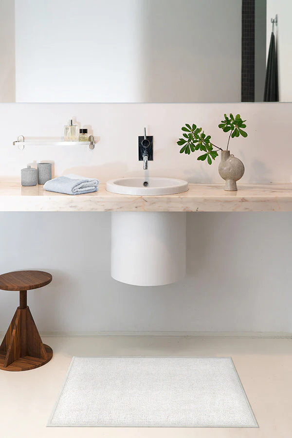 Solid White Bath Mat - Image 3