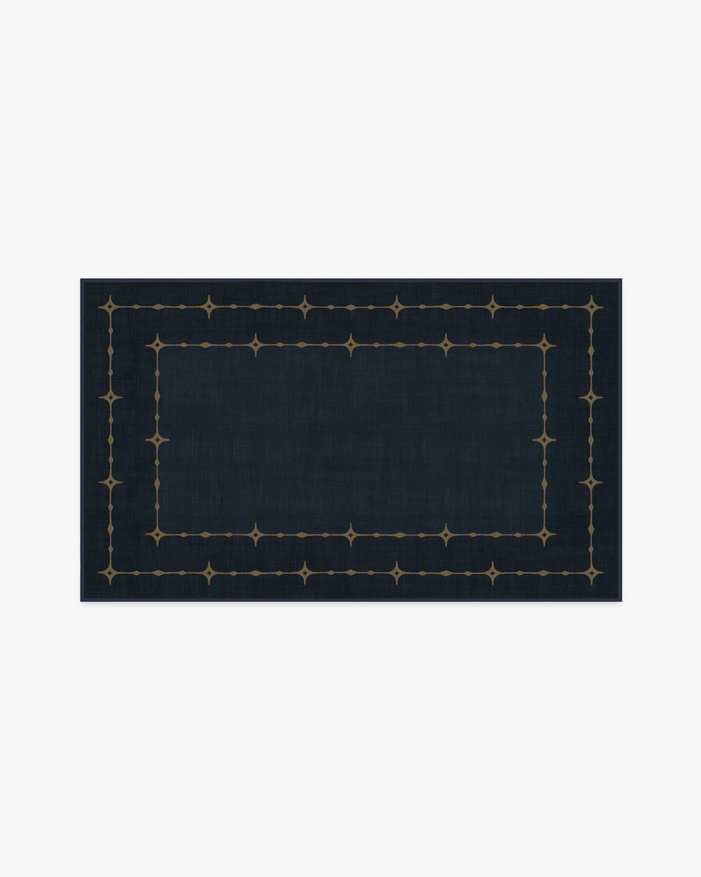Sparkle Border Dark Navy Flatwoven Rug - Image 12