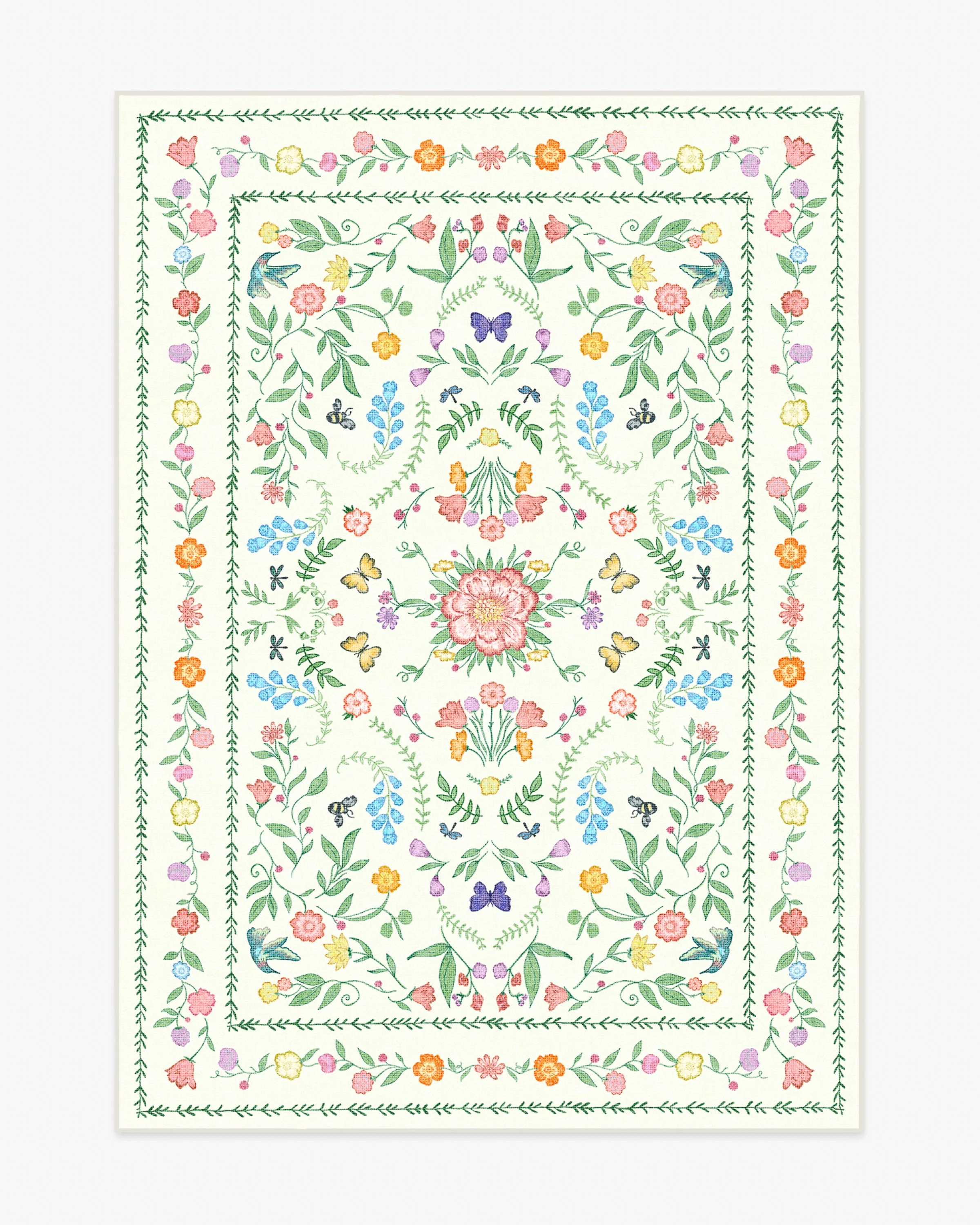 Springtime Lullaby Ivory Multicolor Rug