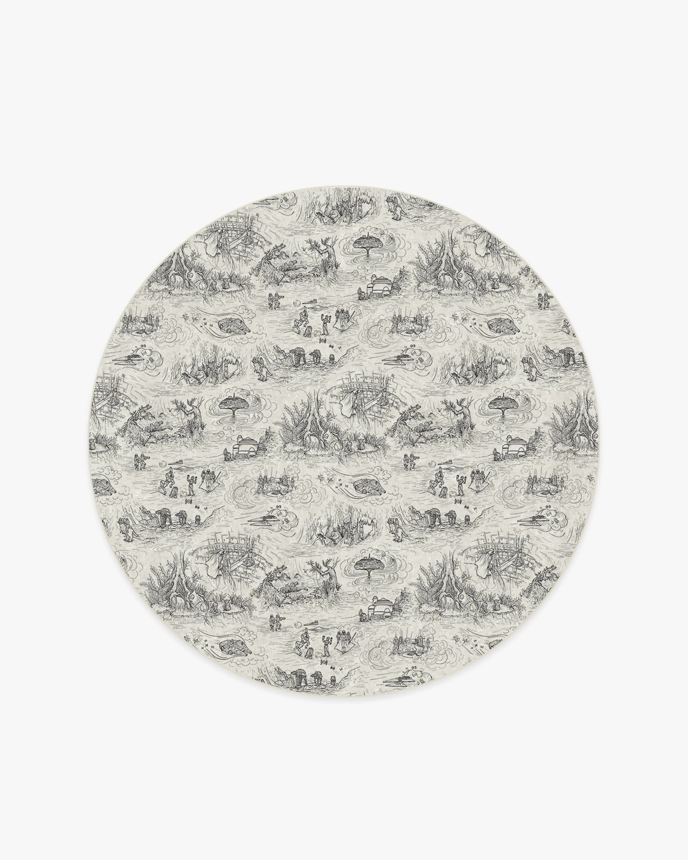 Star Wars Toile White Flatwoven Rug - Image 16