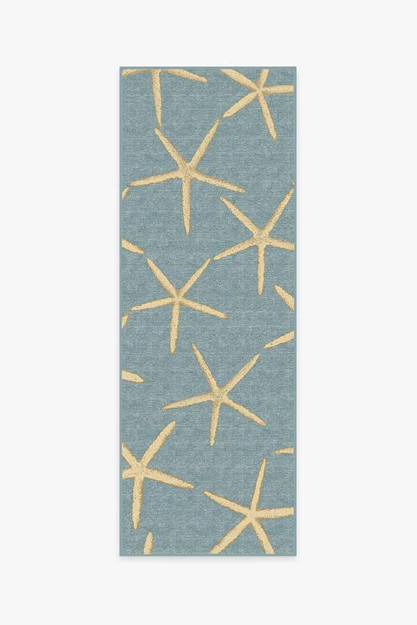 Starfish Pale Blue Flatwoven Rug - Image 10