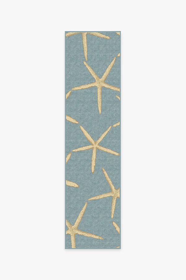 Starfish Pale Blue Flatwoven Rug - Image 11