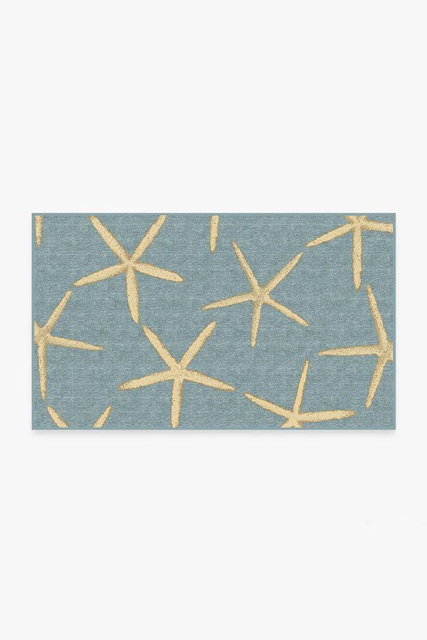 Starfish Pale Blue Flatwoven Rug - Image 12