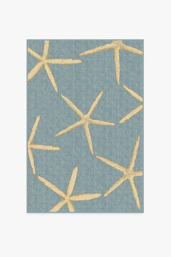 Starfish Pale Blue Flatwoven Rug - Image 13