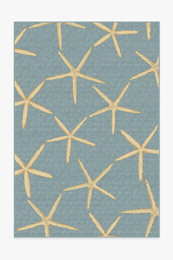Starfish Pale Blue Flatwoven Rug - Image 14