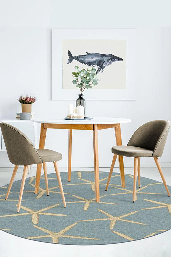 Starfish Pale Blue Flatwoven Rug - Image 7