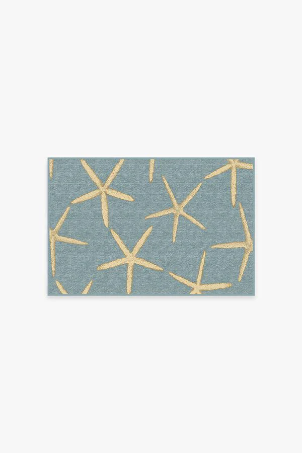 Starfish Pale Blue Flatwoven Rug - Image 9