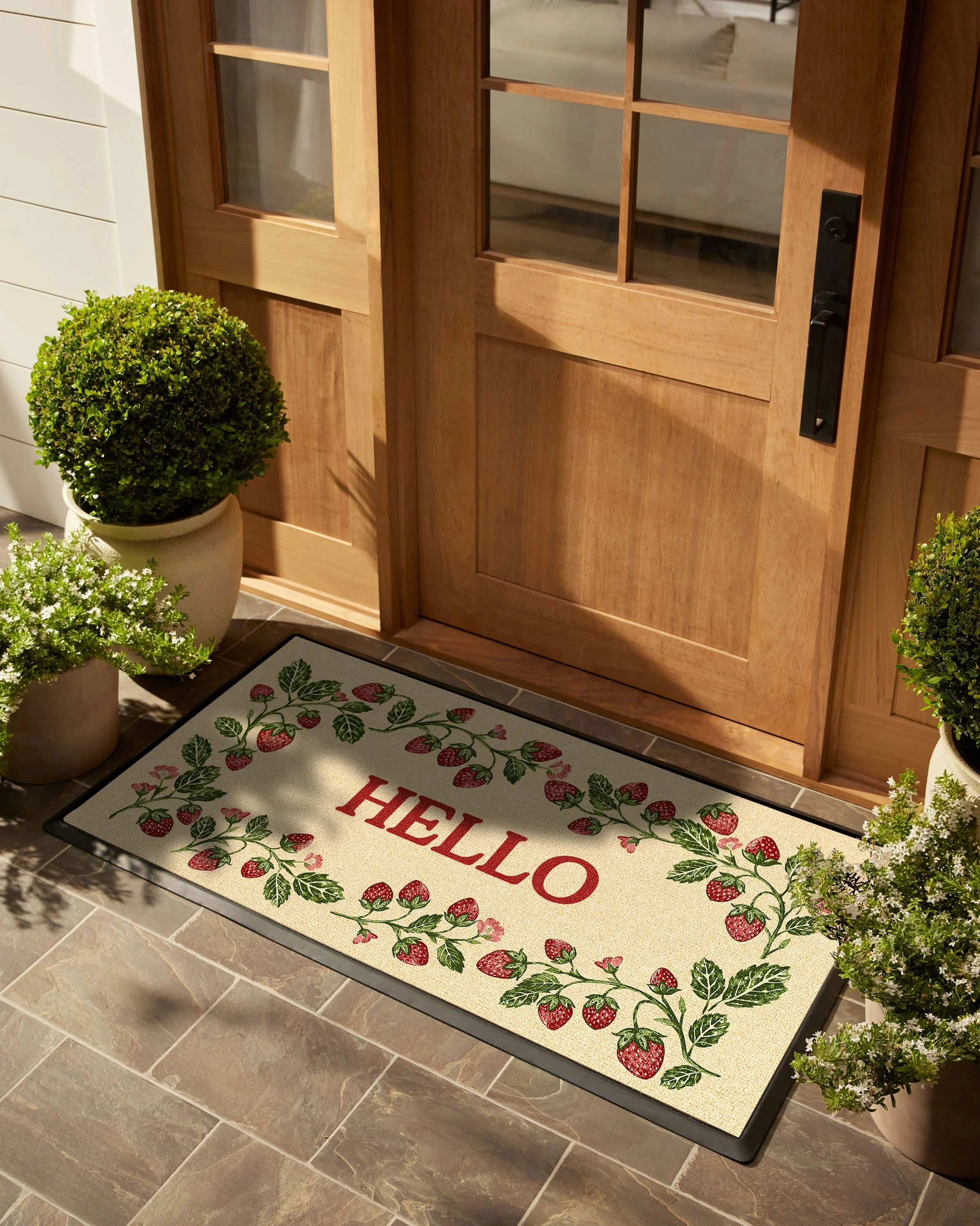 Strawberry Vine Hello Large Doormat - Image 3