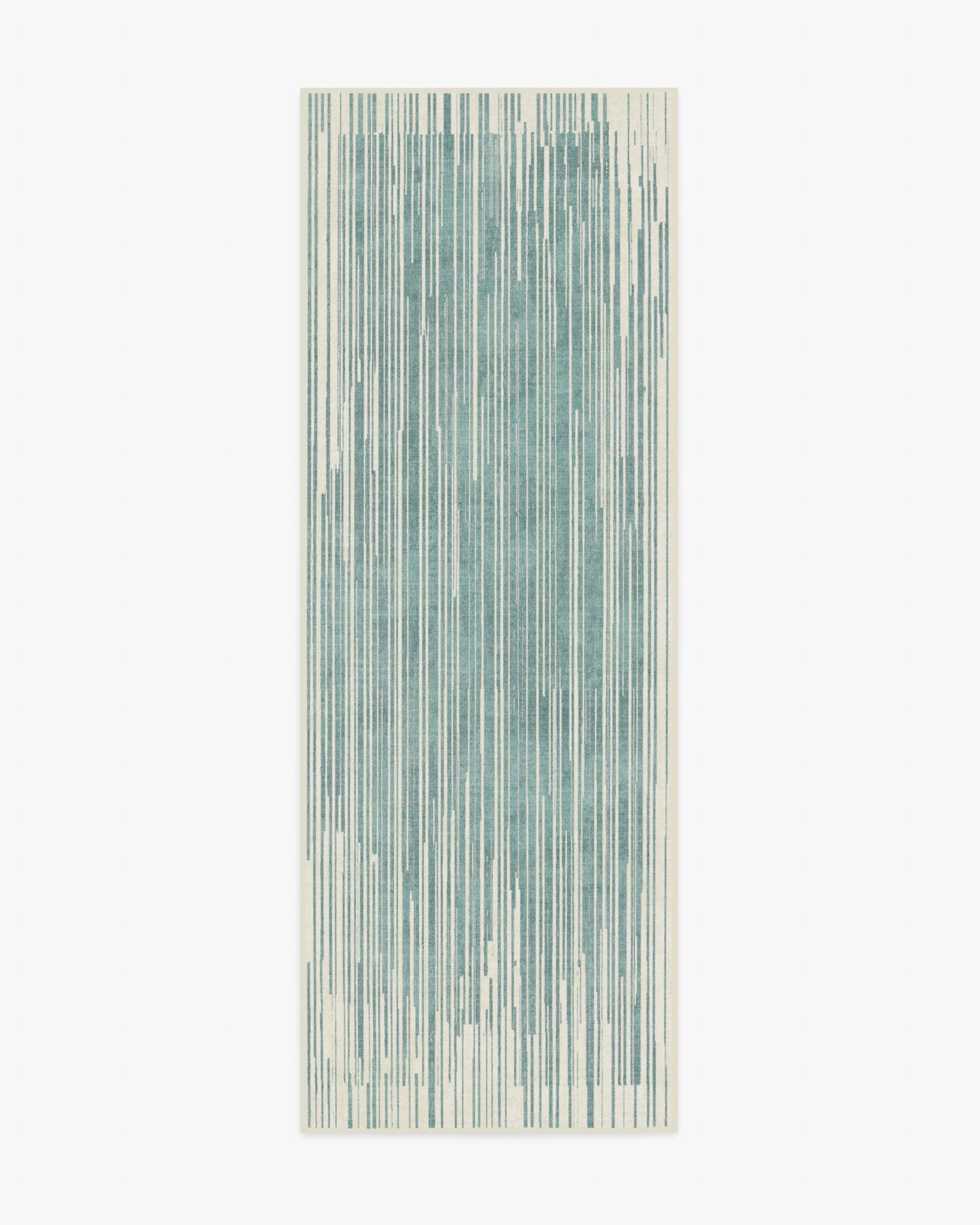Striated Border Blue Rug - Image 4