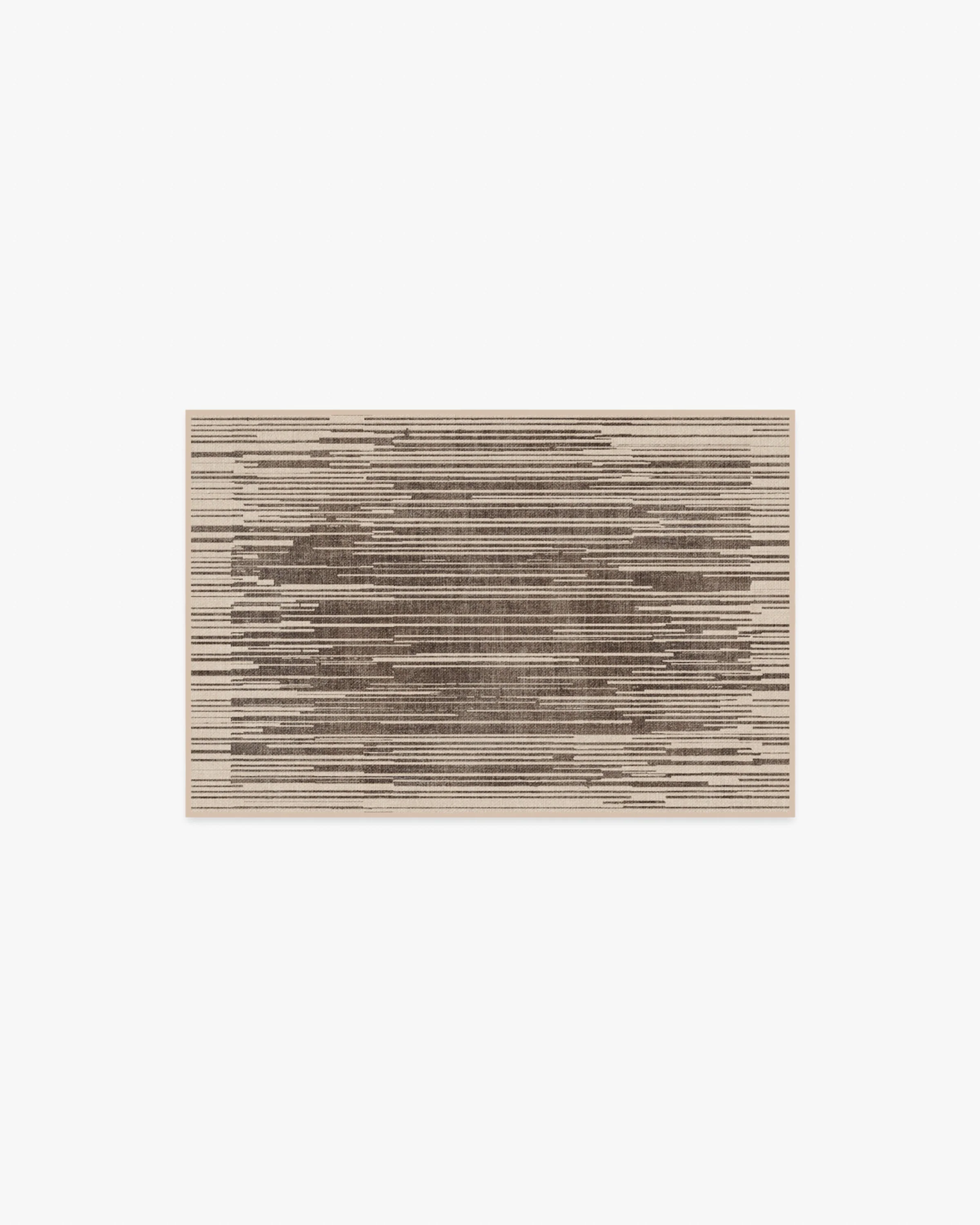 Striated Border Brown Rug - Image 3