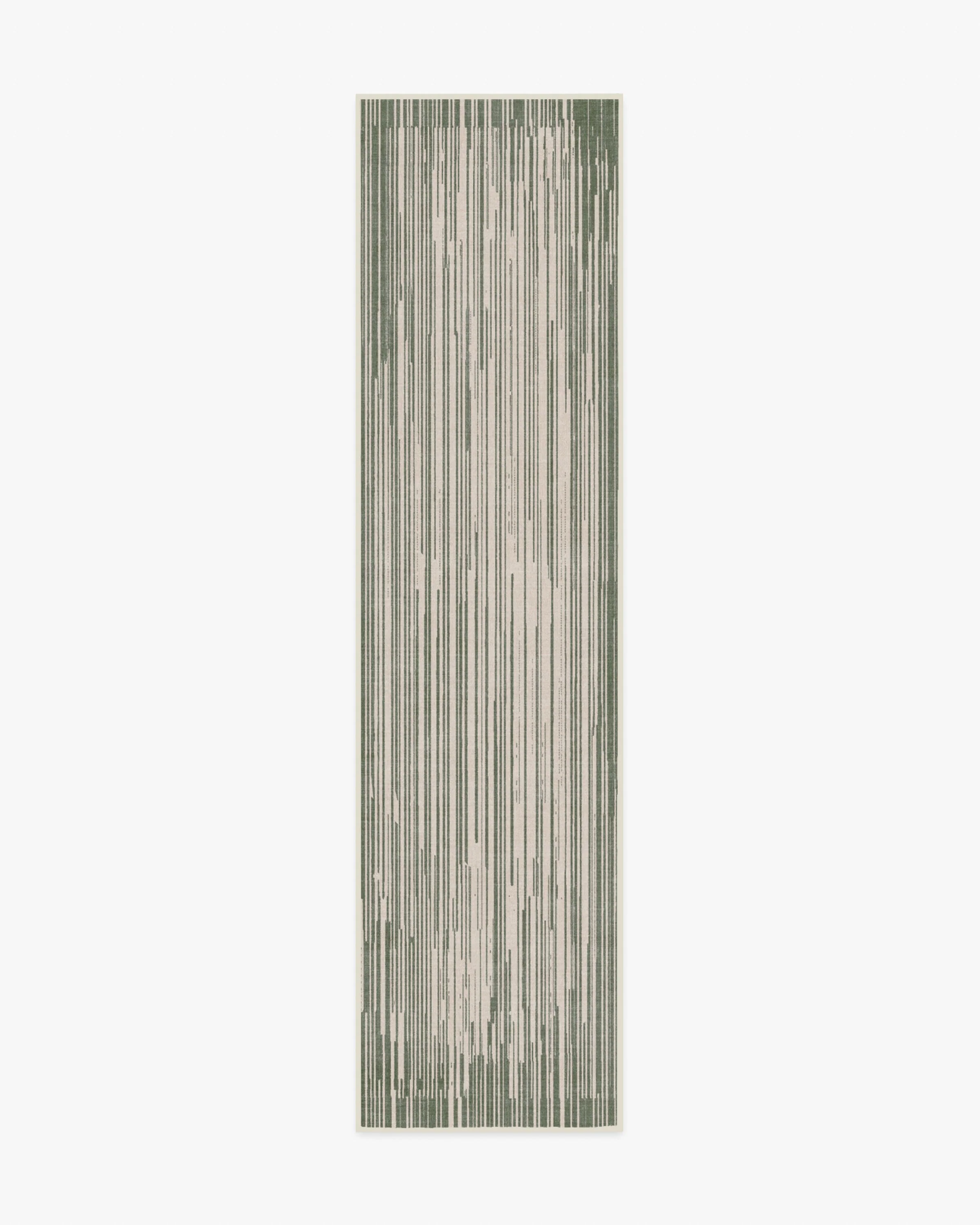 Striated Border Olive Green Rug - Image 3