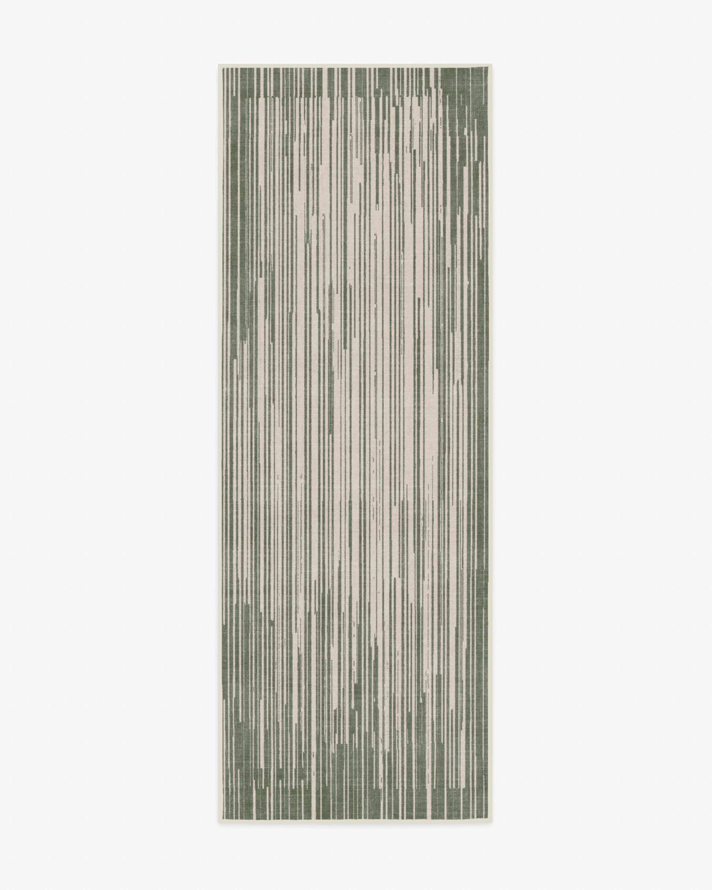 Striated Border Olive Green Rug - Image 5