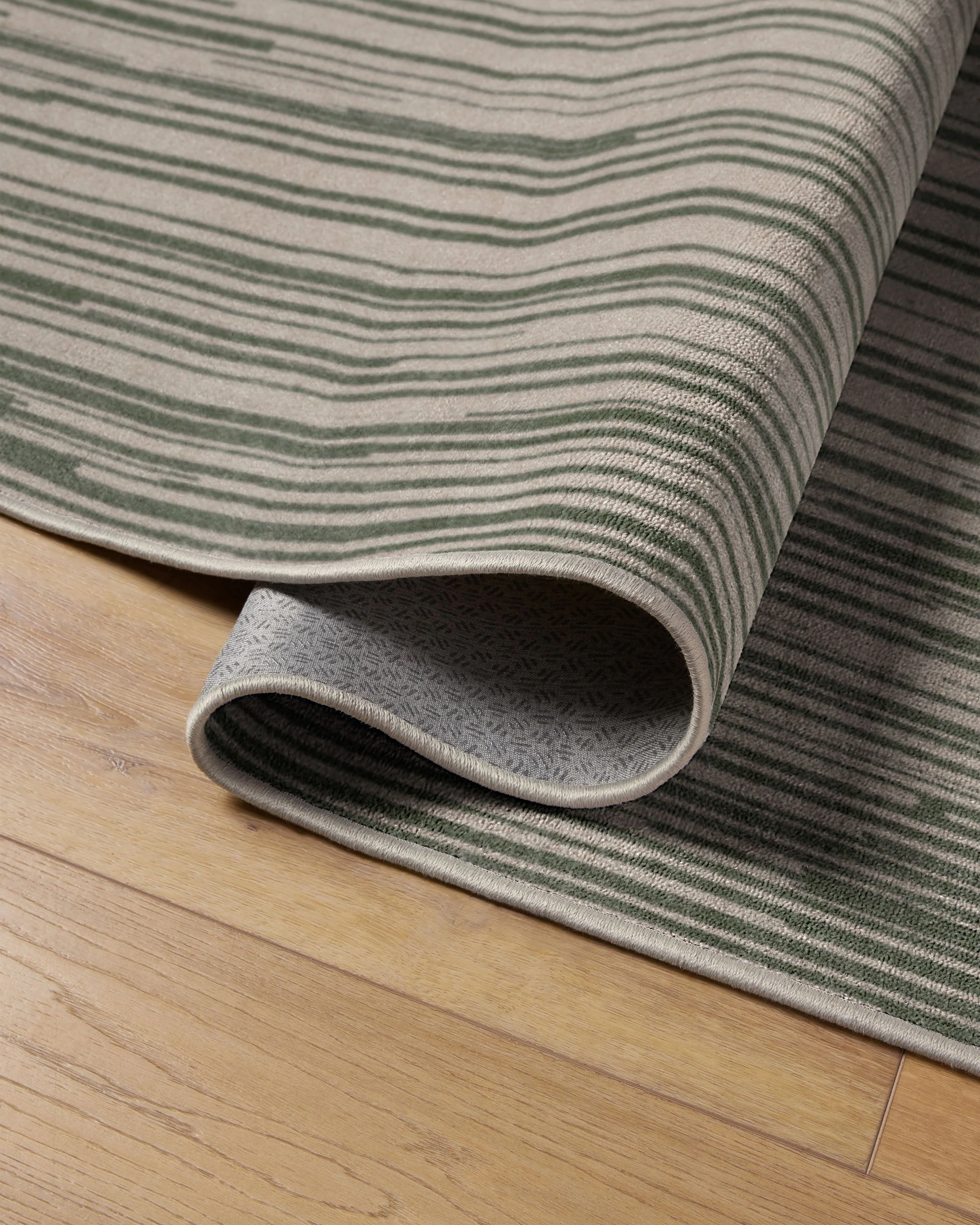 Striated Border Olive Green Rug - Image 8