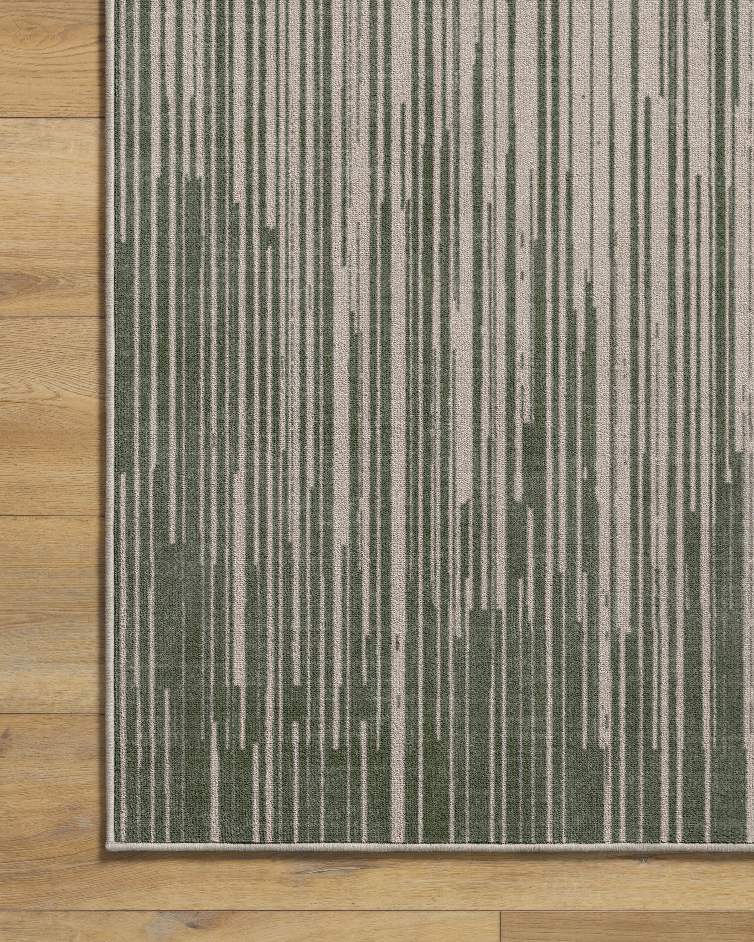 Striated Border Olive Green Rug - Image 9