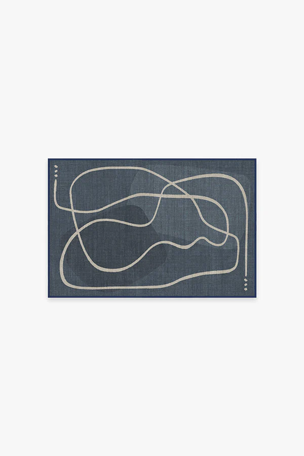 Strova Dusk Blue Flatwoven Rug - Image 9