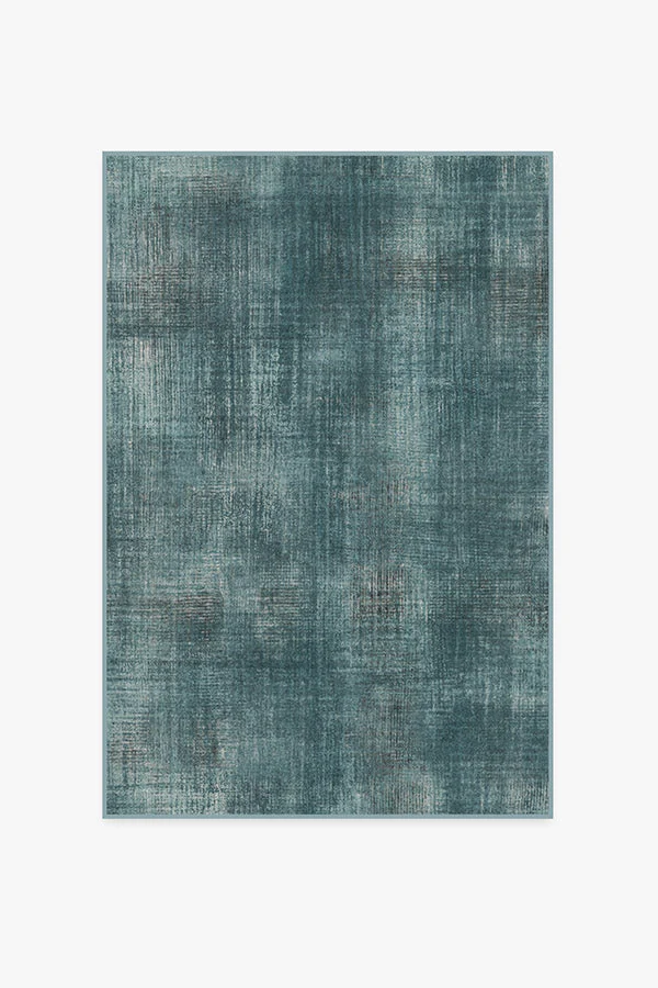 Sudaria Solid Teal Blue Flatwoven Rug - Image 13