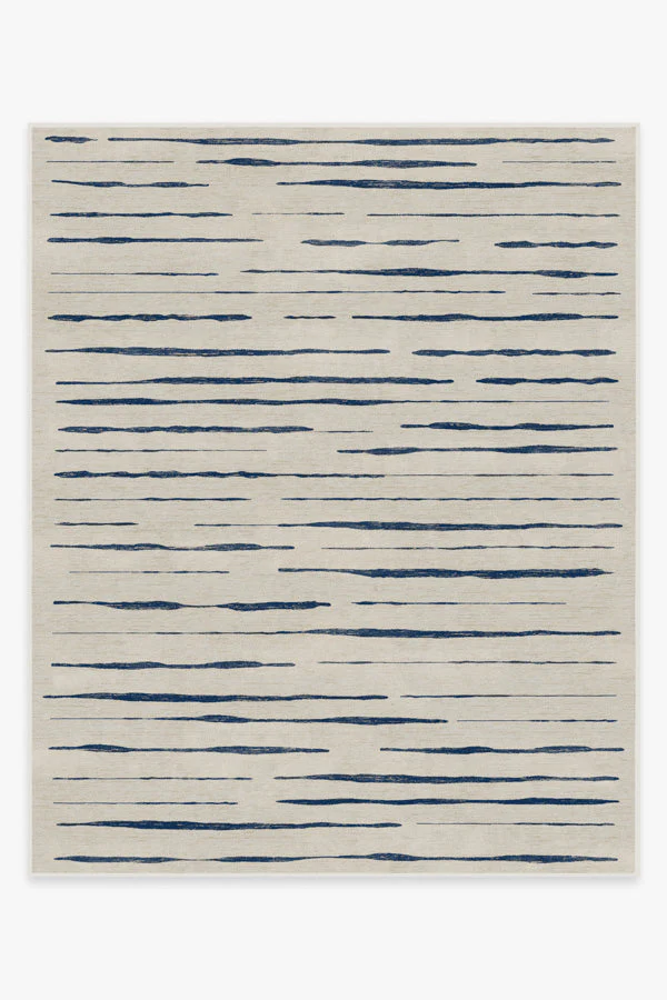 Talas Stripe Indigo Flatwoven Rug - Image 10