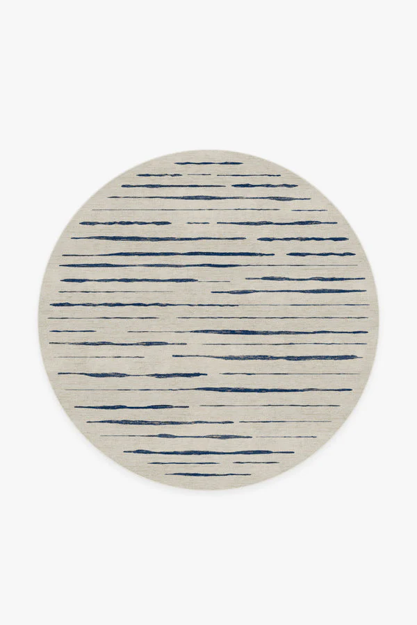 Talas Stripe Indigo Flatwoven Rug - Image 12
