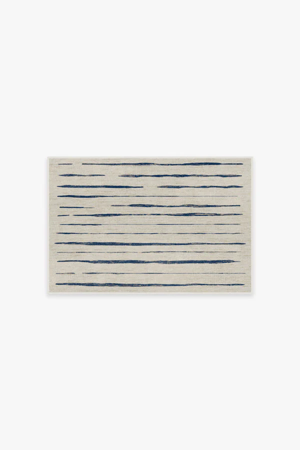 Talas Stripe Indigo Flatwoven Rug - Image 4