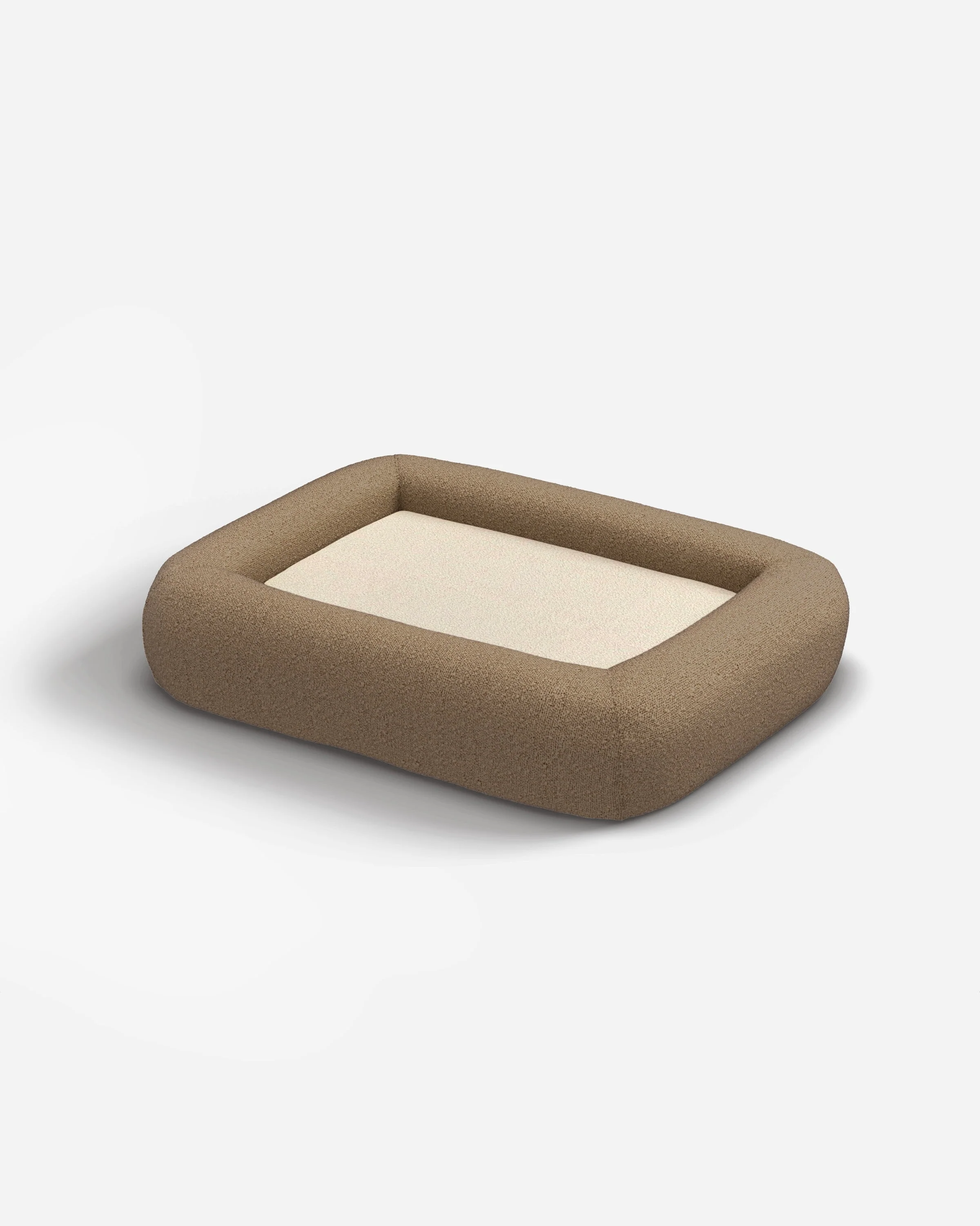 Taupe Boucle Bolster Pet Bed - Image 4