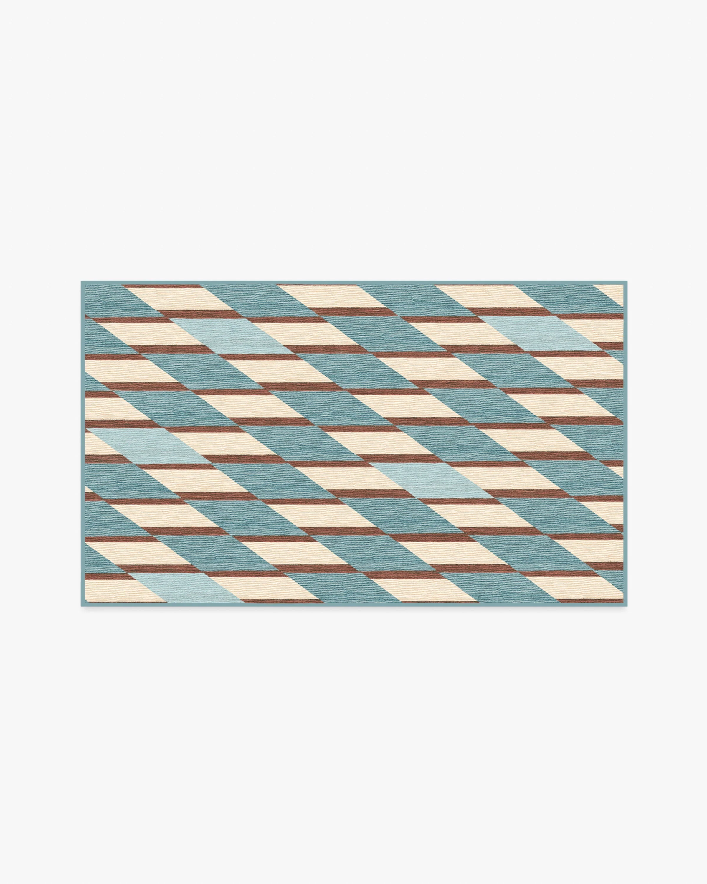 Tess Slate Blue Flatwoven Rug - Image 9
