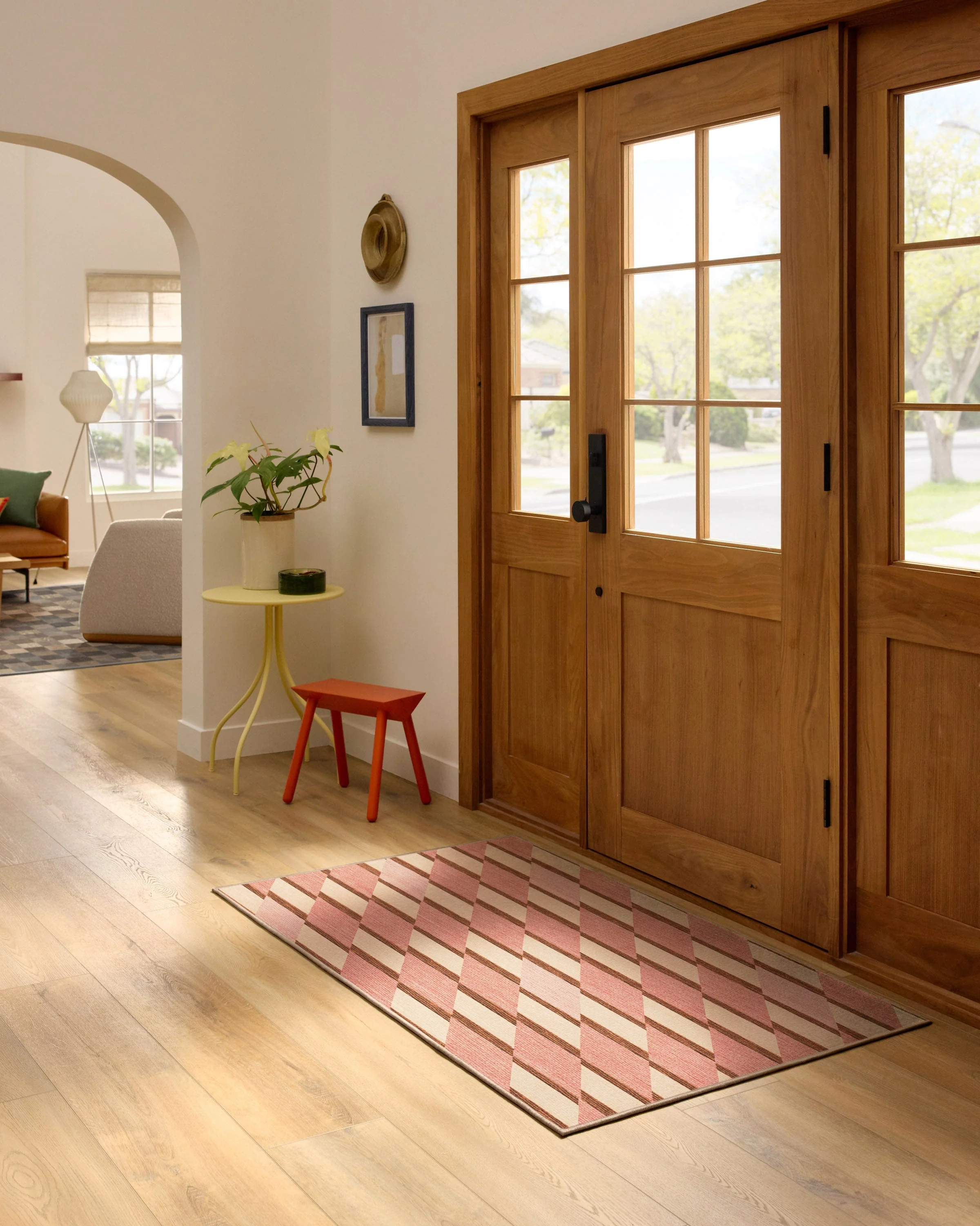 Tess Soft Pink Flatwoven Rug - Image 4