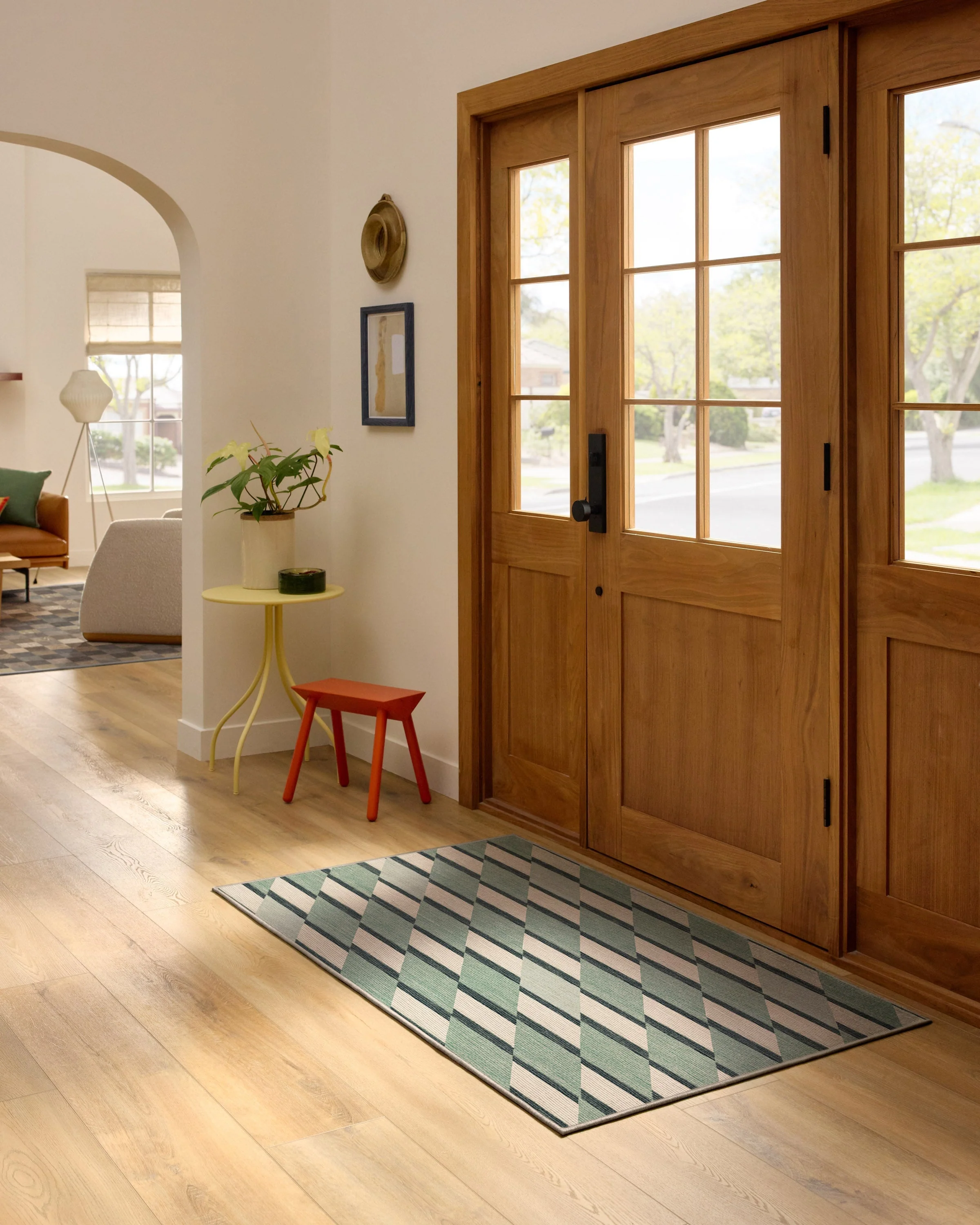 Tess Soft Teal Flatwoven Rug - Image 5