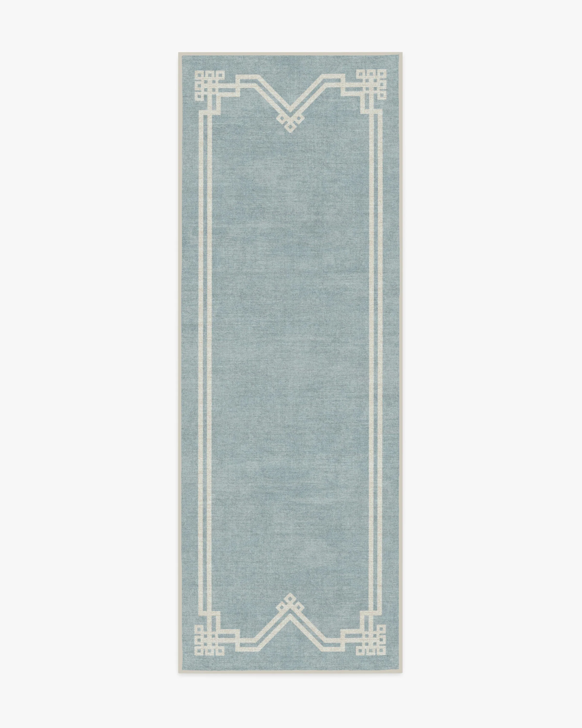 Chrysler Border Chambray Blue Flatwoven Rug by The Hiltons - Image 10