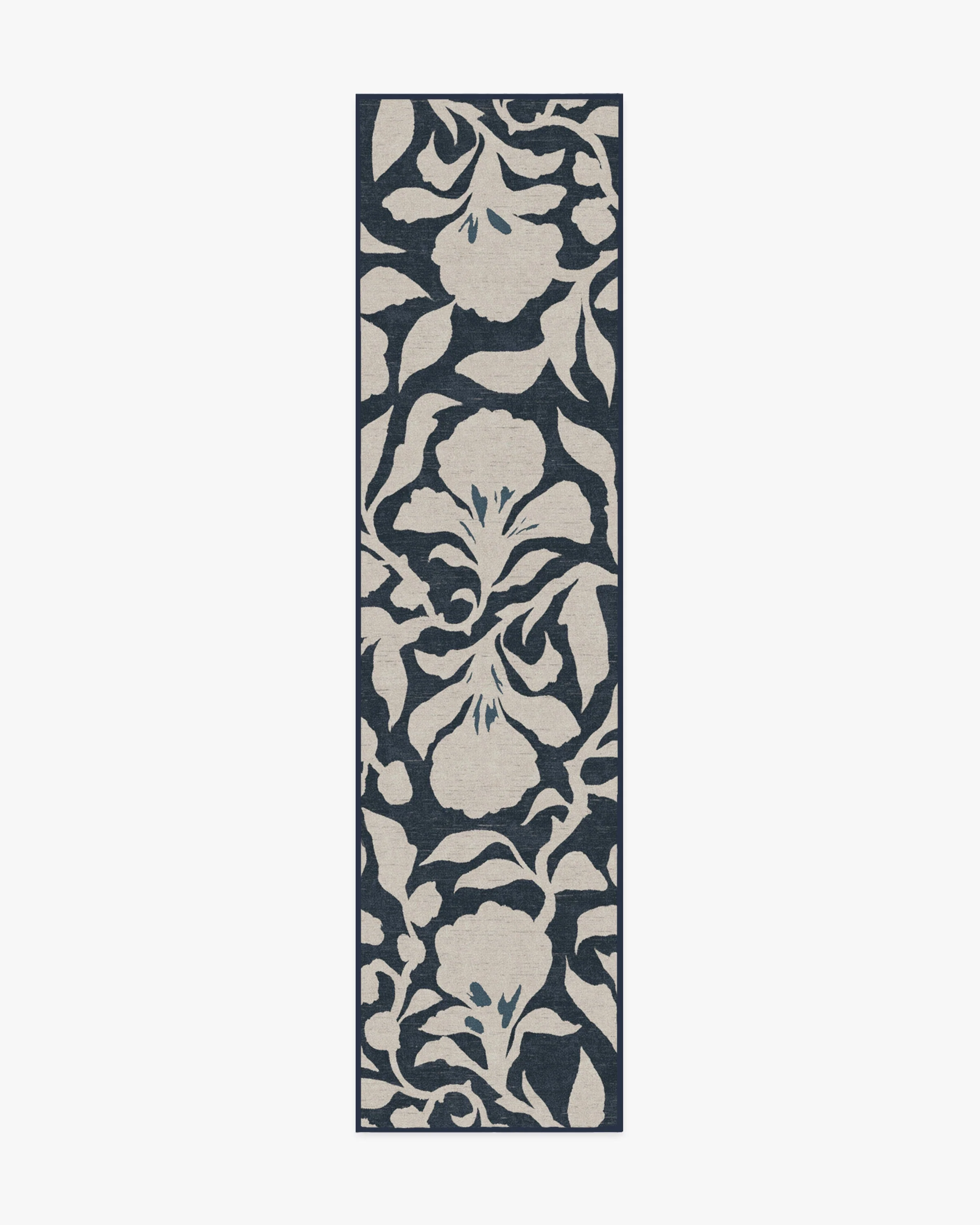 Flora Ink Blue & Ivory Flatwoven Rug by The Hiltons - Image 11