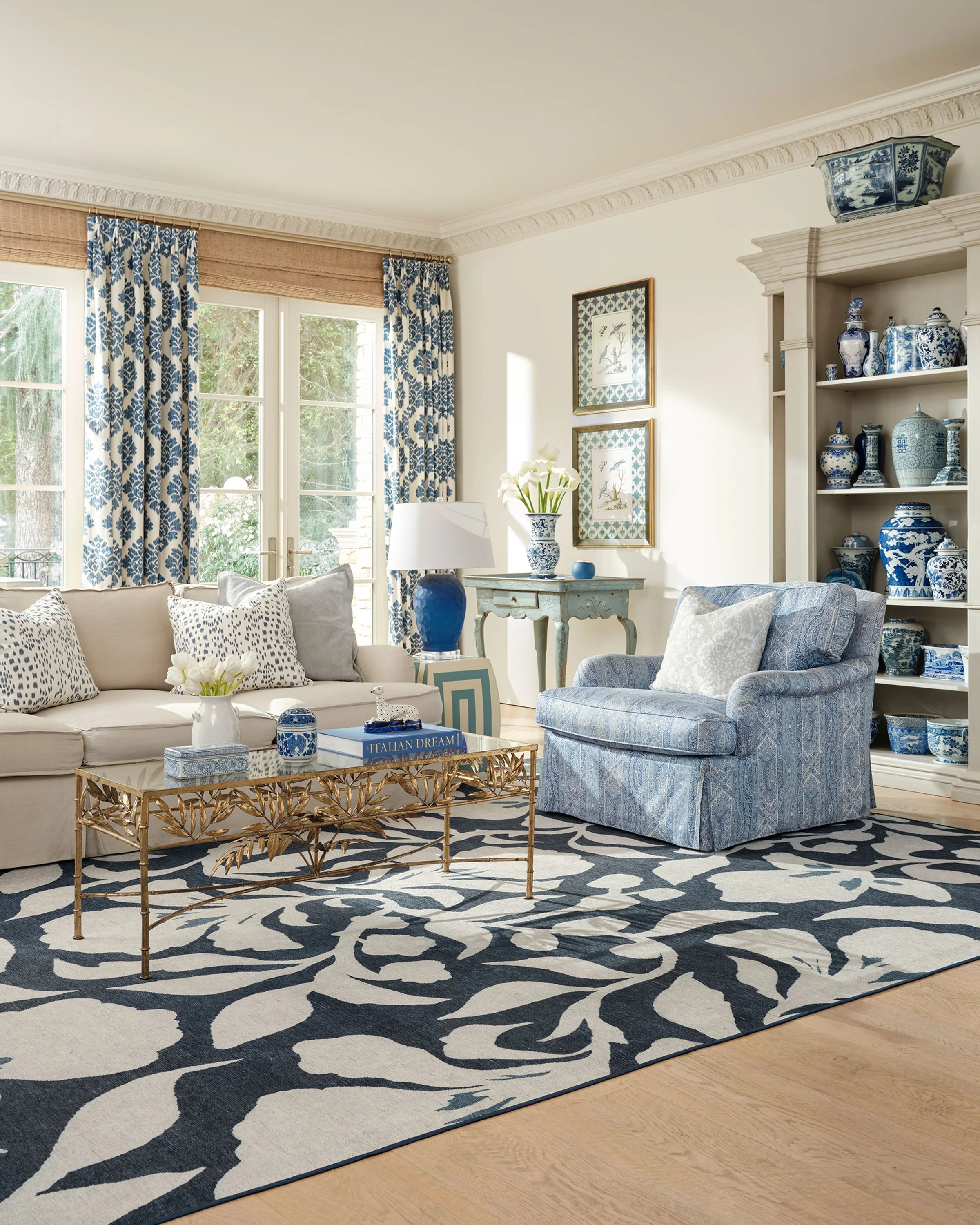 Flora Ink Blue & Ivory Rug by The Hiltons - Image 21