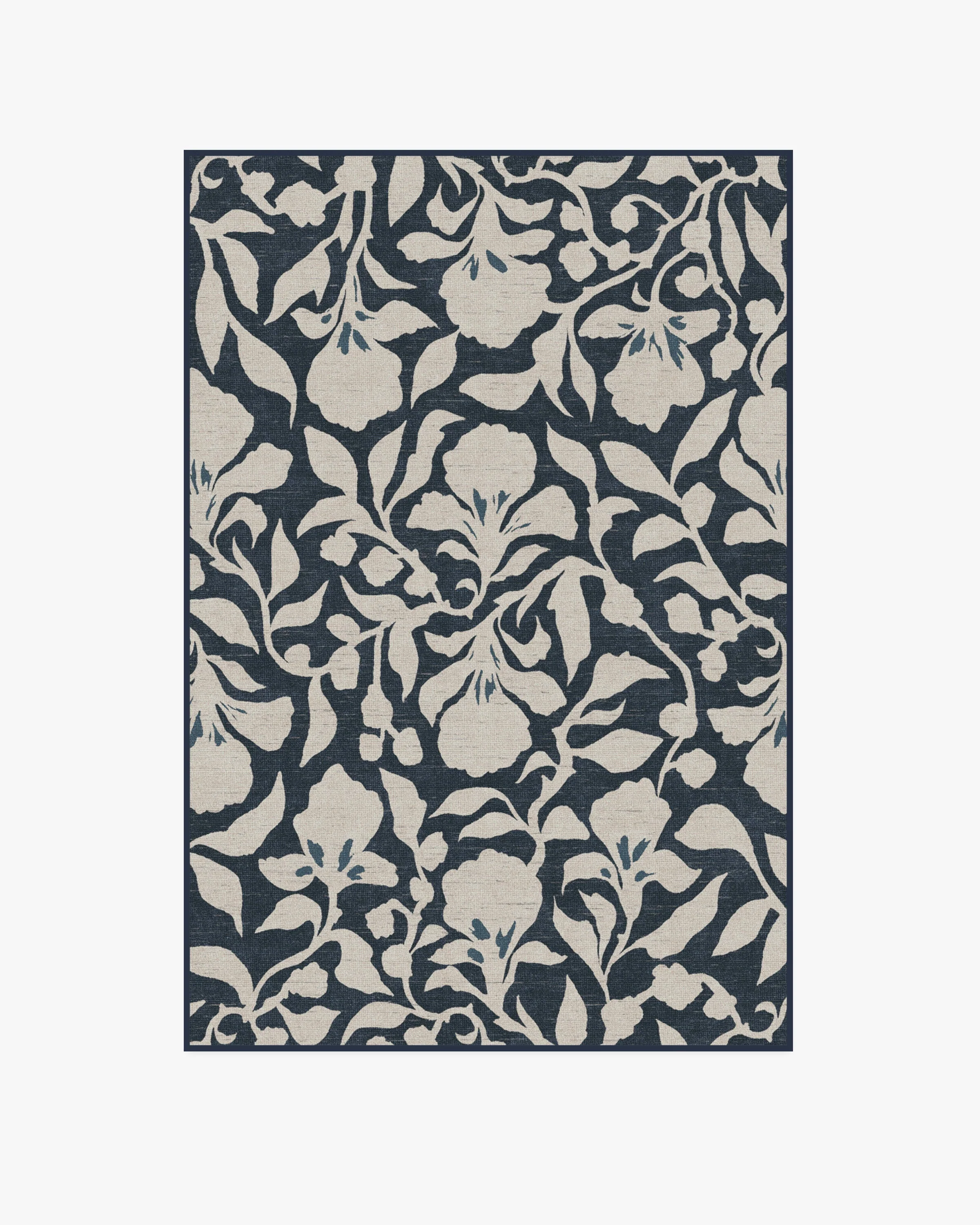 Flora Ink Blue & Ivory Rug by The Hiltons - Image 7