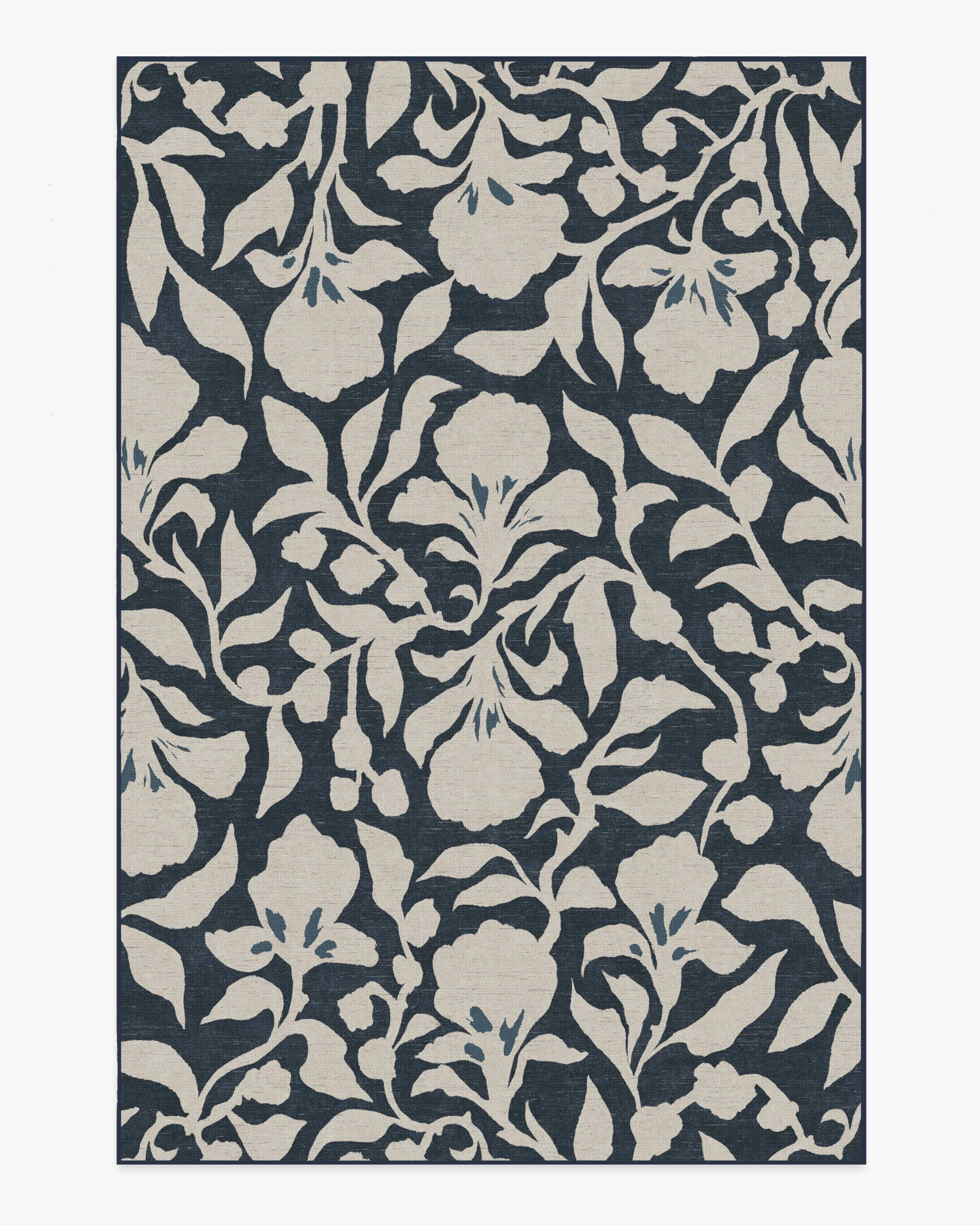 Flora Ink Blue & Ivory Rug by The Hiltons - Image 8