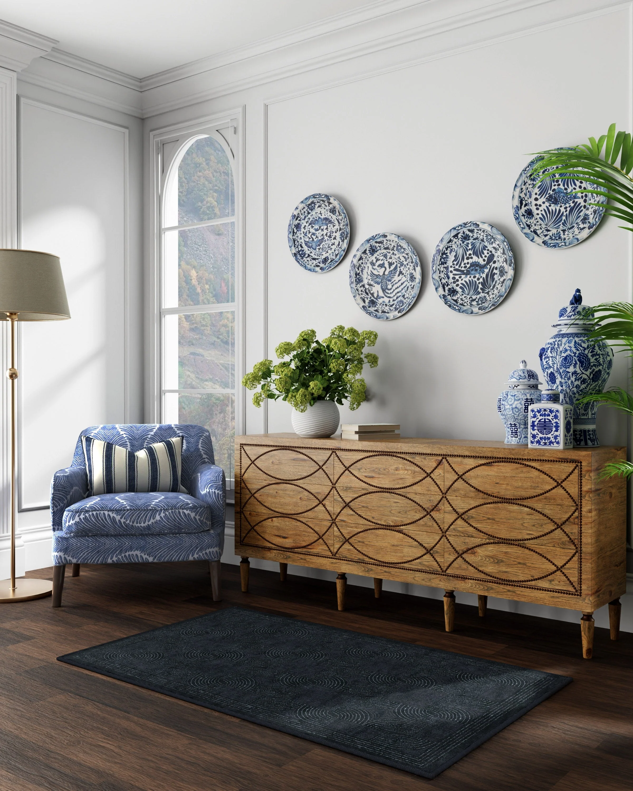 Montecito Indigo Flatwoven Rug by The Hiltons - Image 6