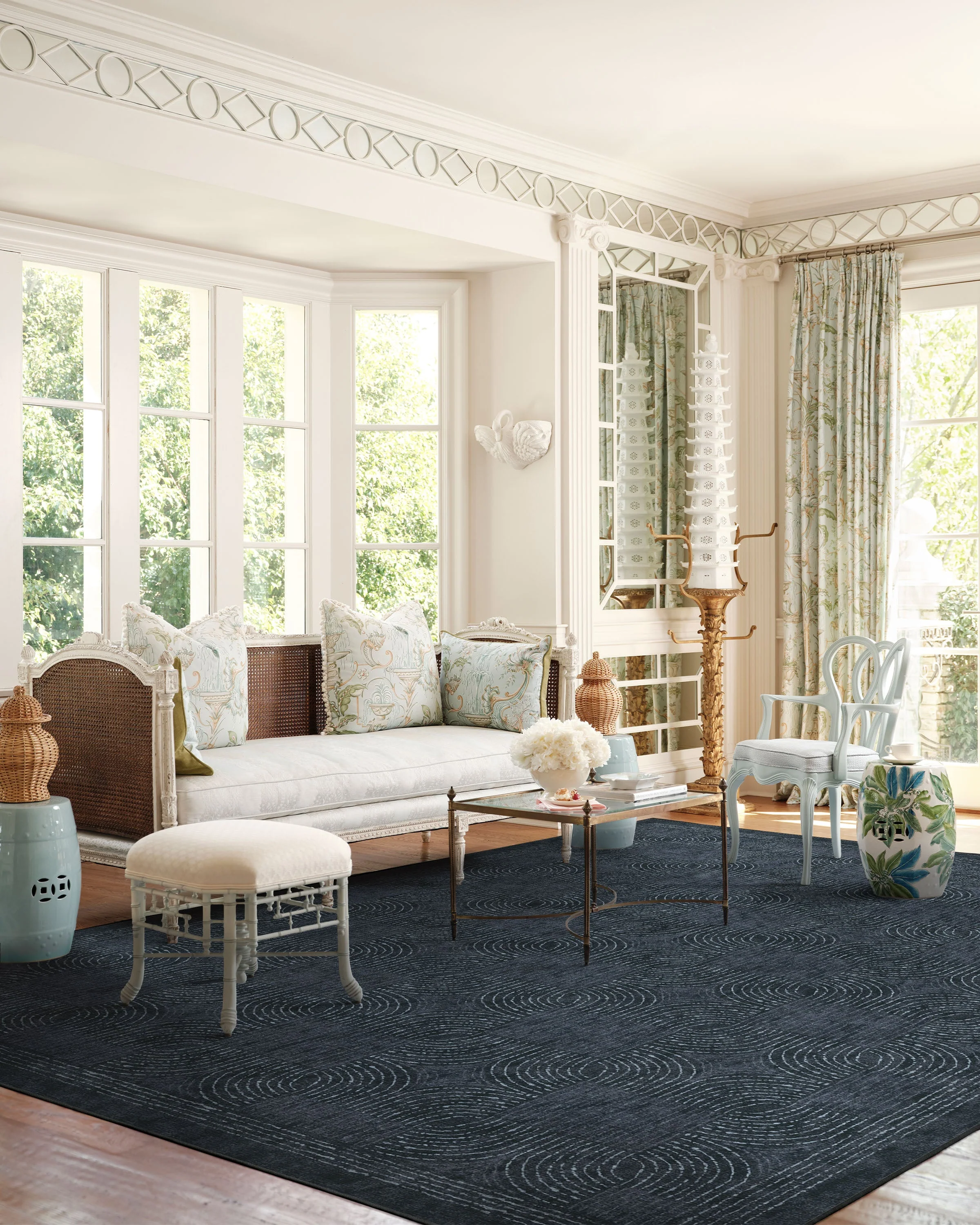Montecito Indigo Flatwoven Rug by The Hiltons - Image 8
