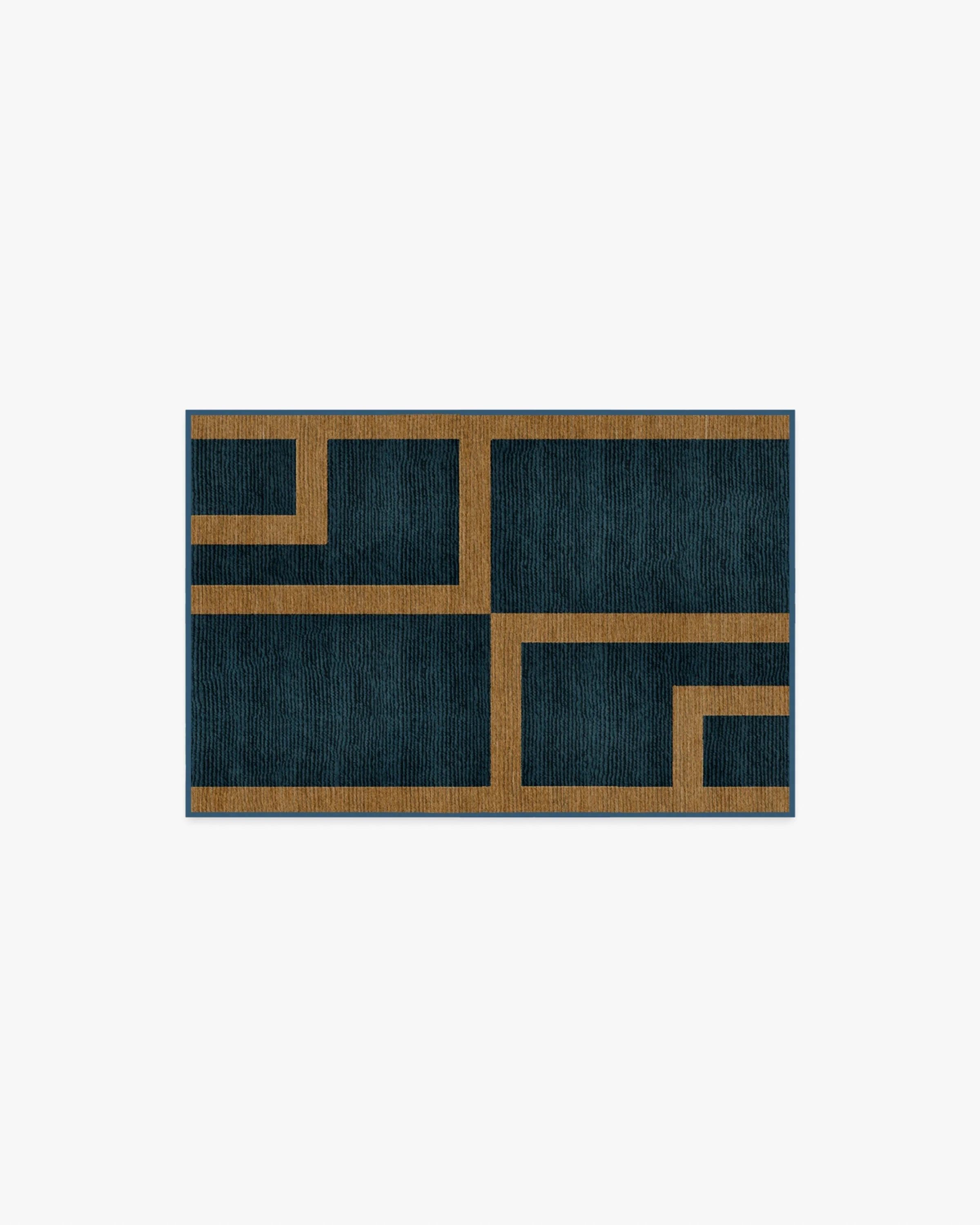 Aldo Indigo & Ochre Flatwoven Rug by The Local Project - Image 6