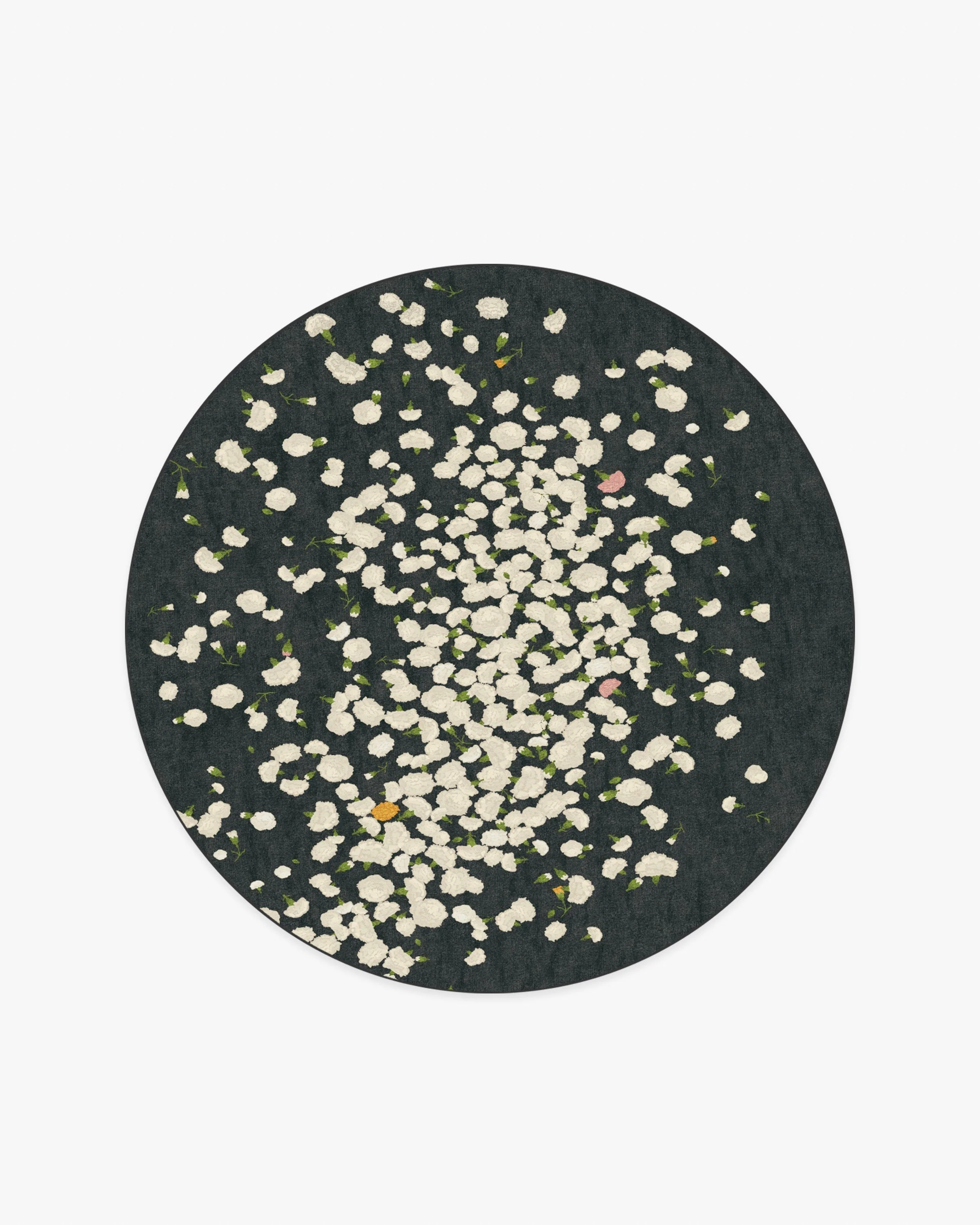Fluttering Carnations Charcoal & Ivory Rug by The Local Project - Image 8