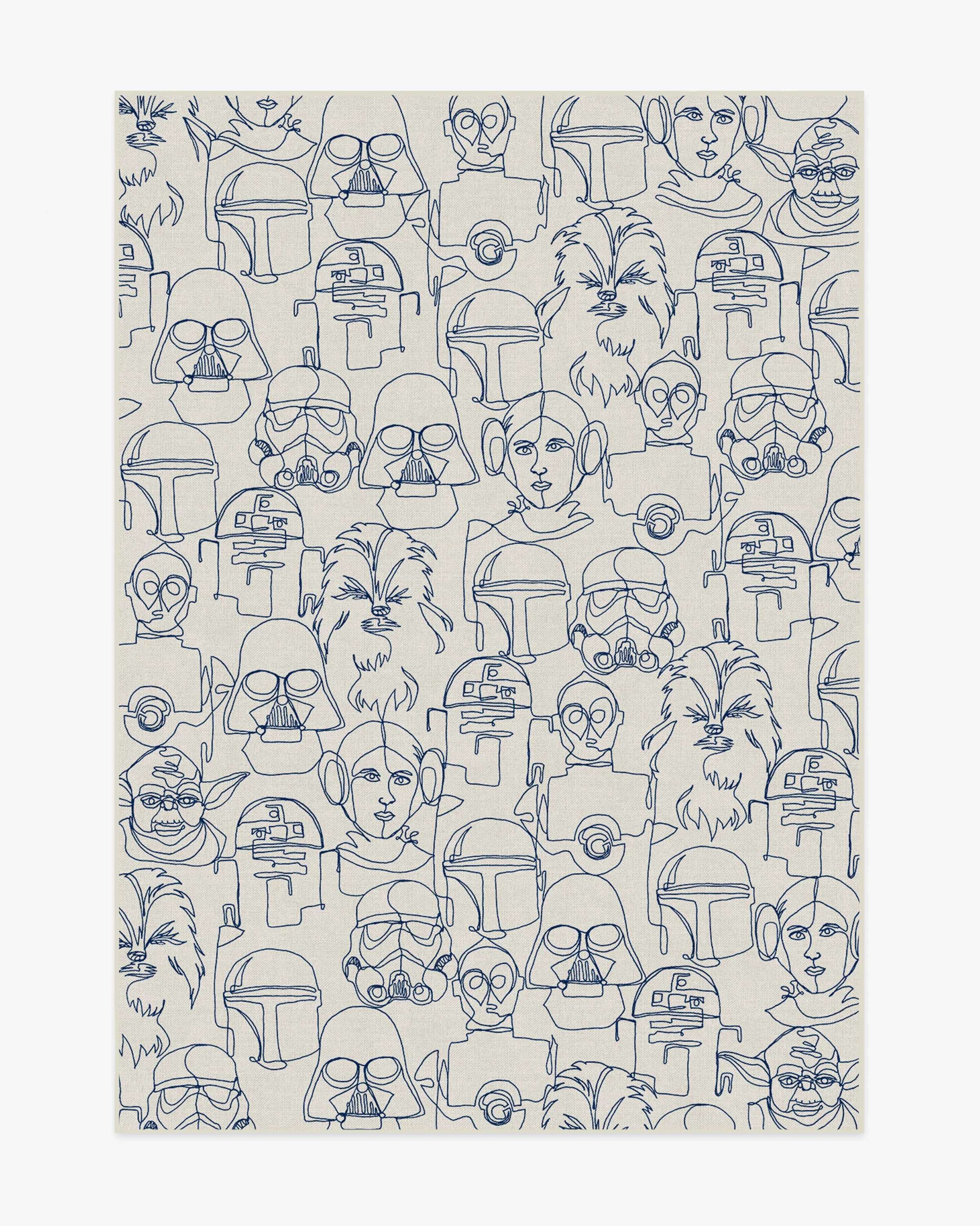 The Saga Delft Blue Flatwoven Rug