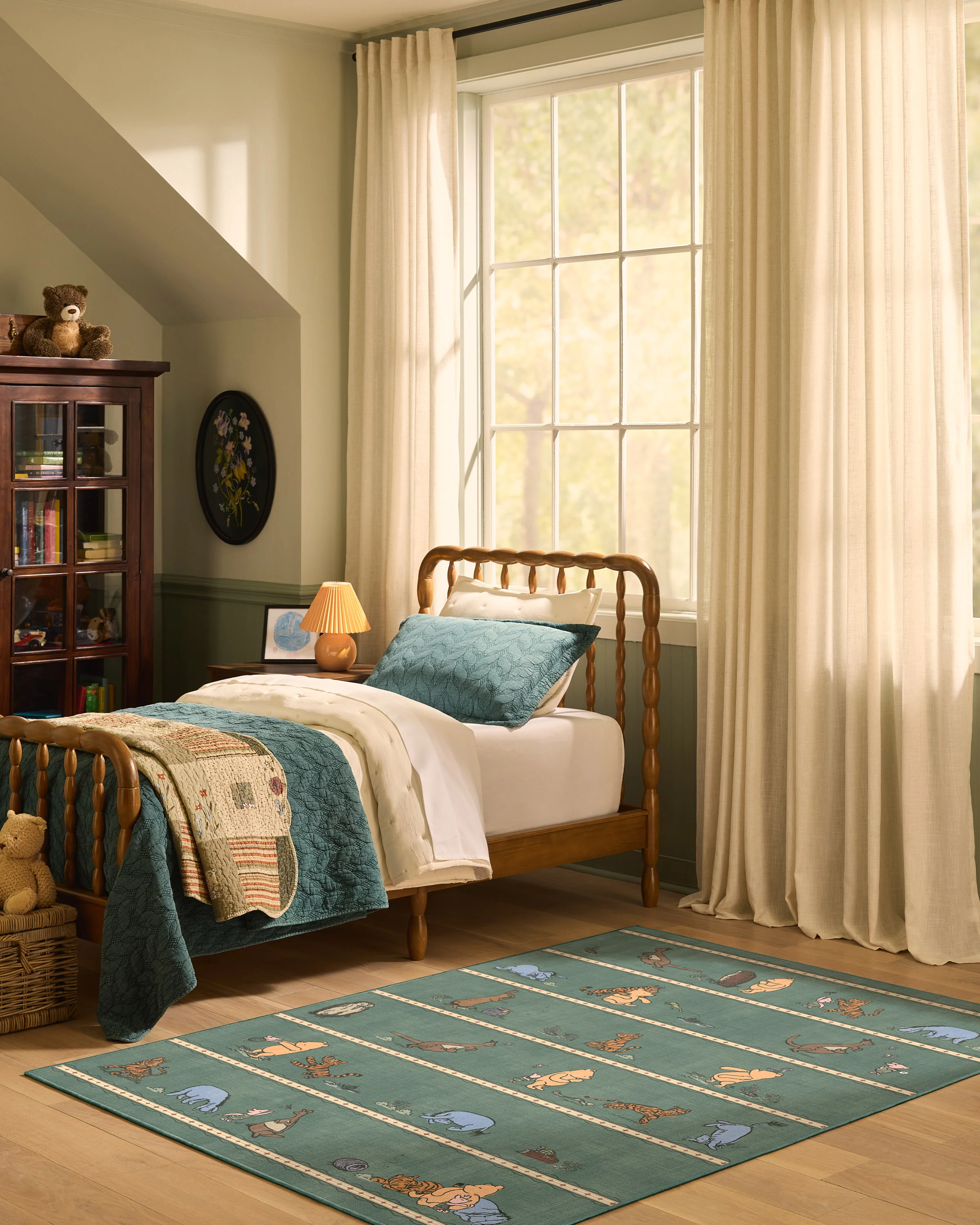 Time With Friends Teal Flatwoven Rug - Image 6