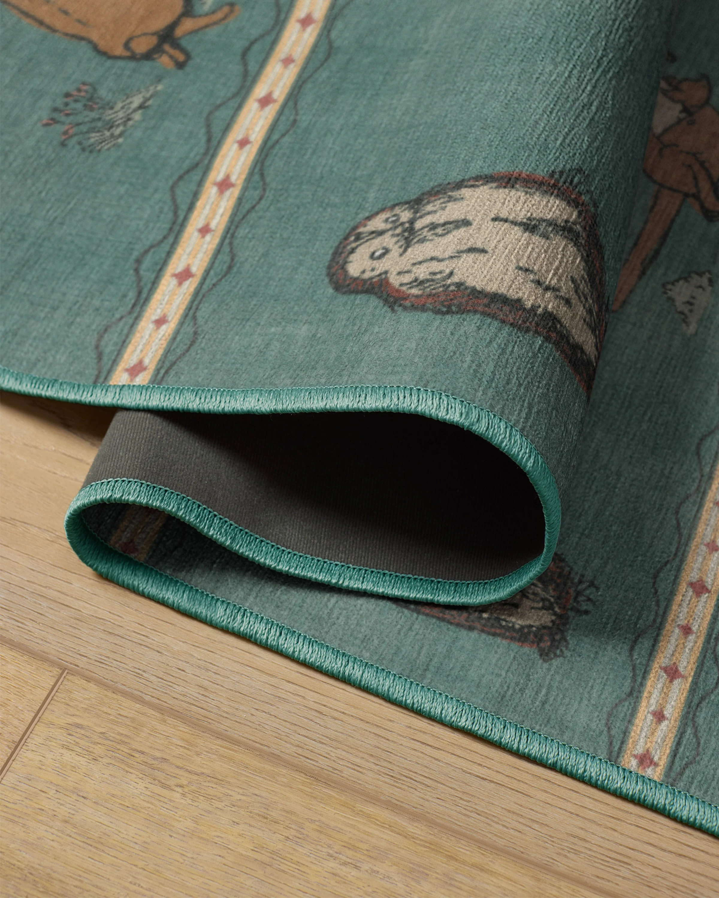 Time With Friends Teal Flatwoven Rug - Image 8