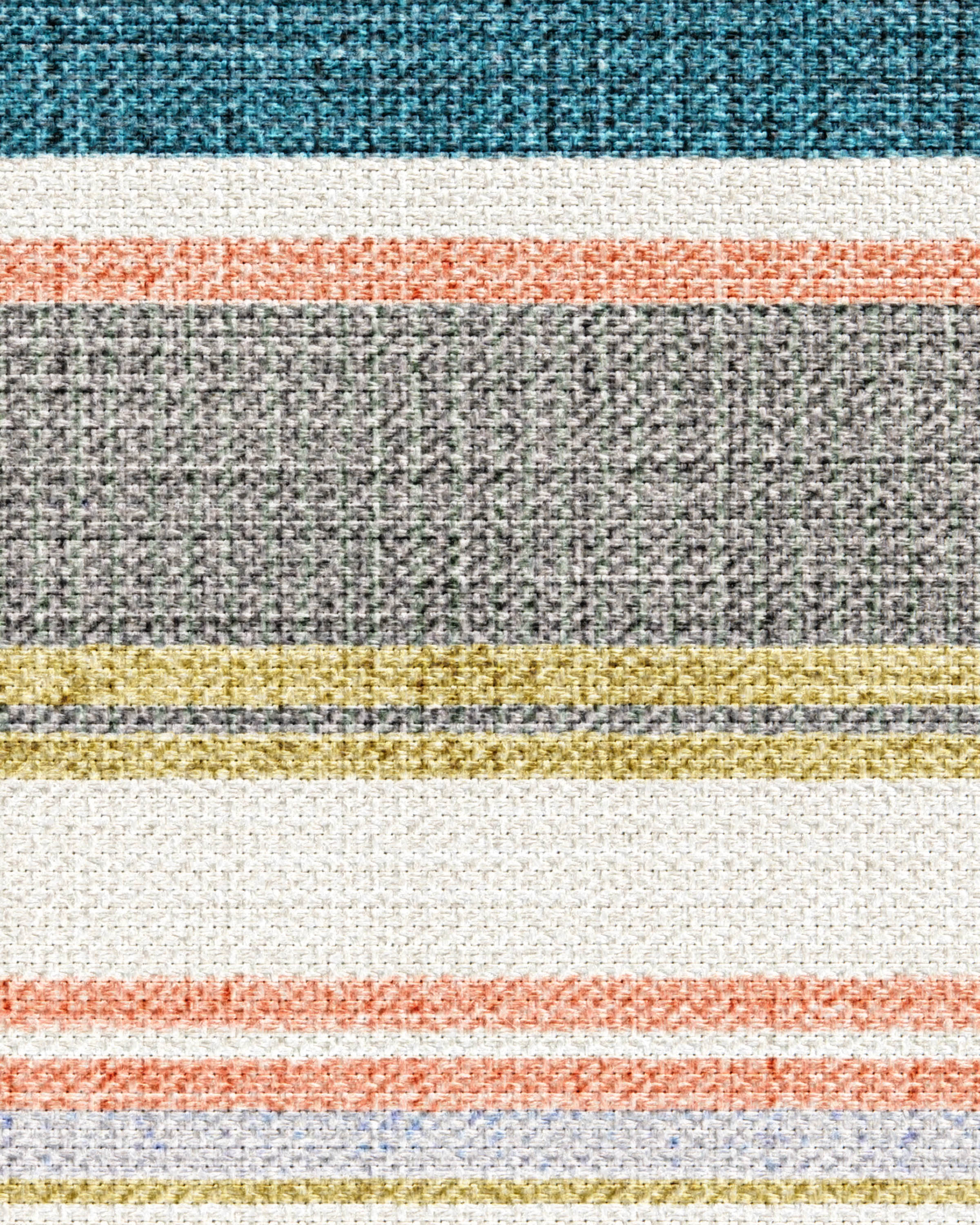 Tropez Stripe Teal Multicolor Outdoor Rug - Image 2