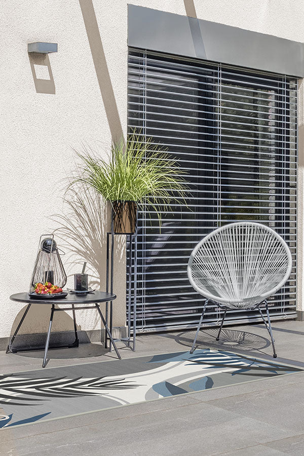 Tulum Ivory Blue Outdoor Rug - Image 4