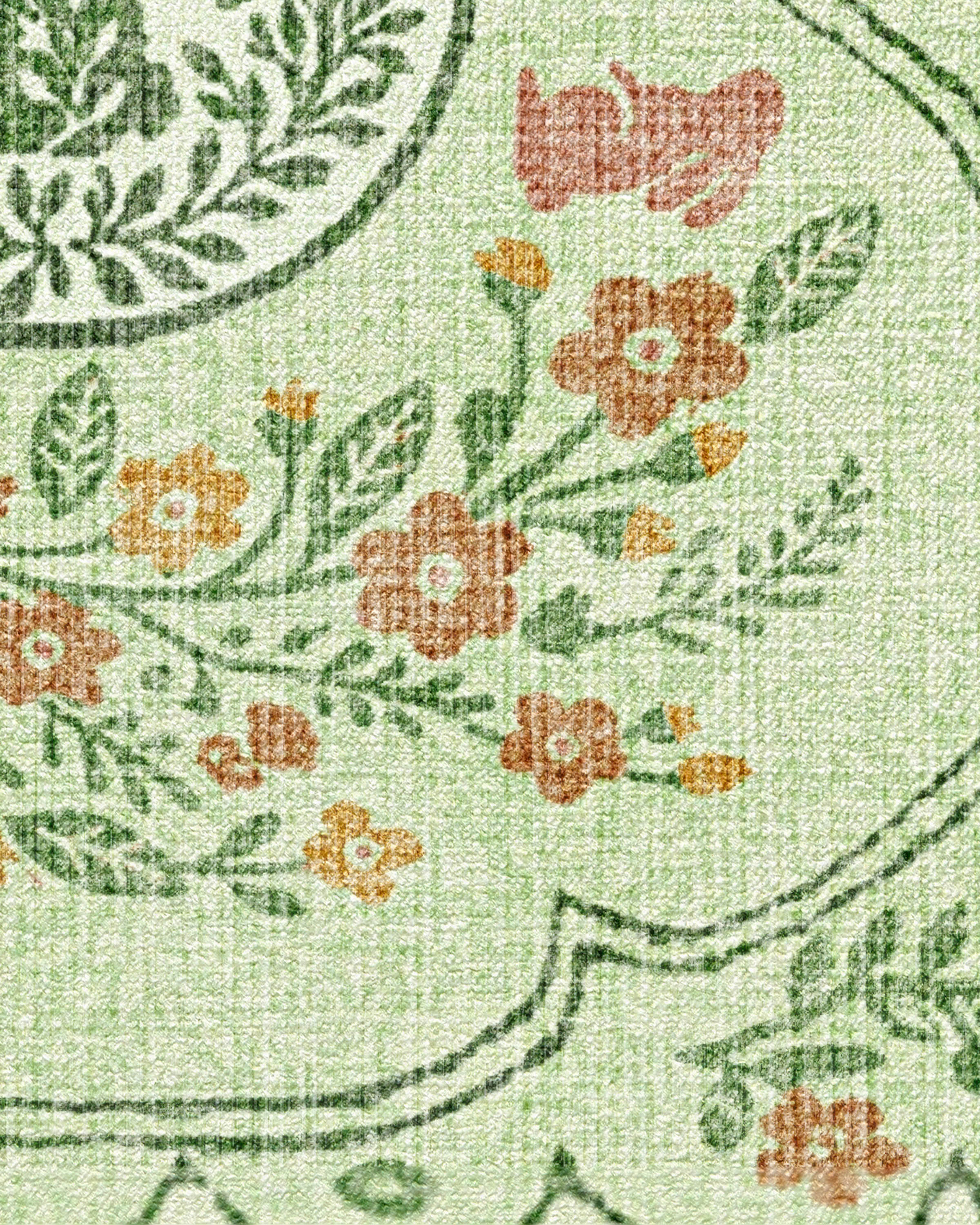 Twin Bunny Border Green Rug - Image 5