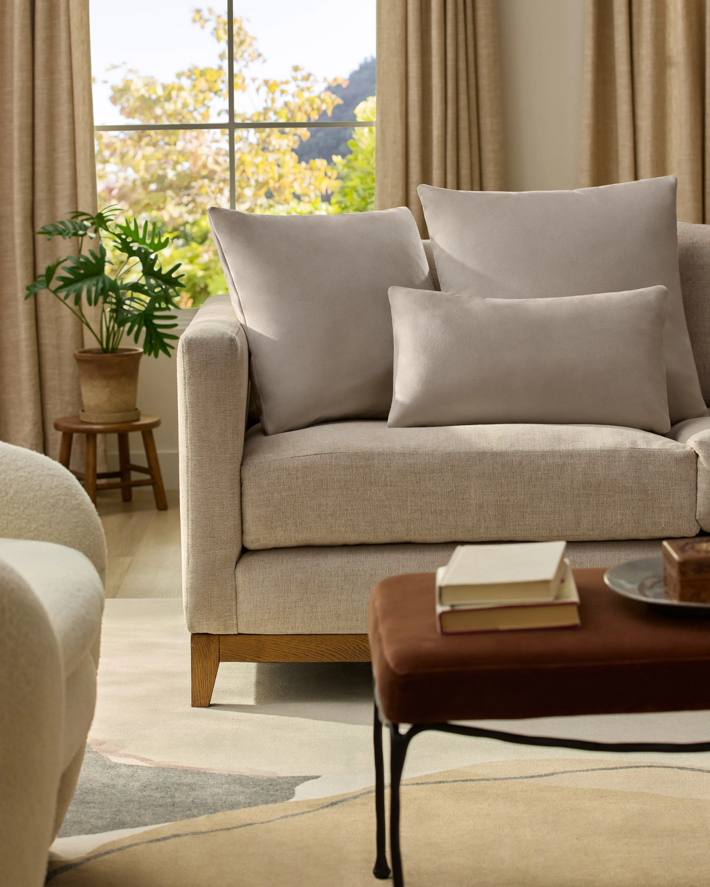 Sand Velvet Throw Pillow - Image 6