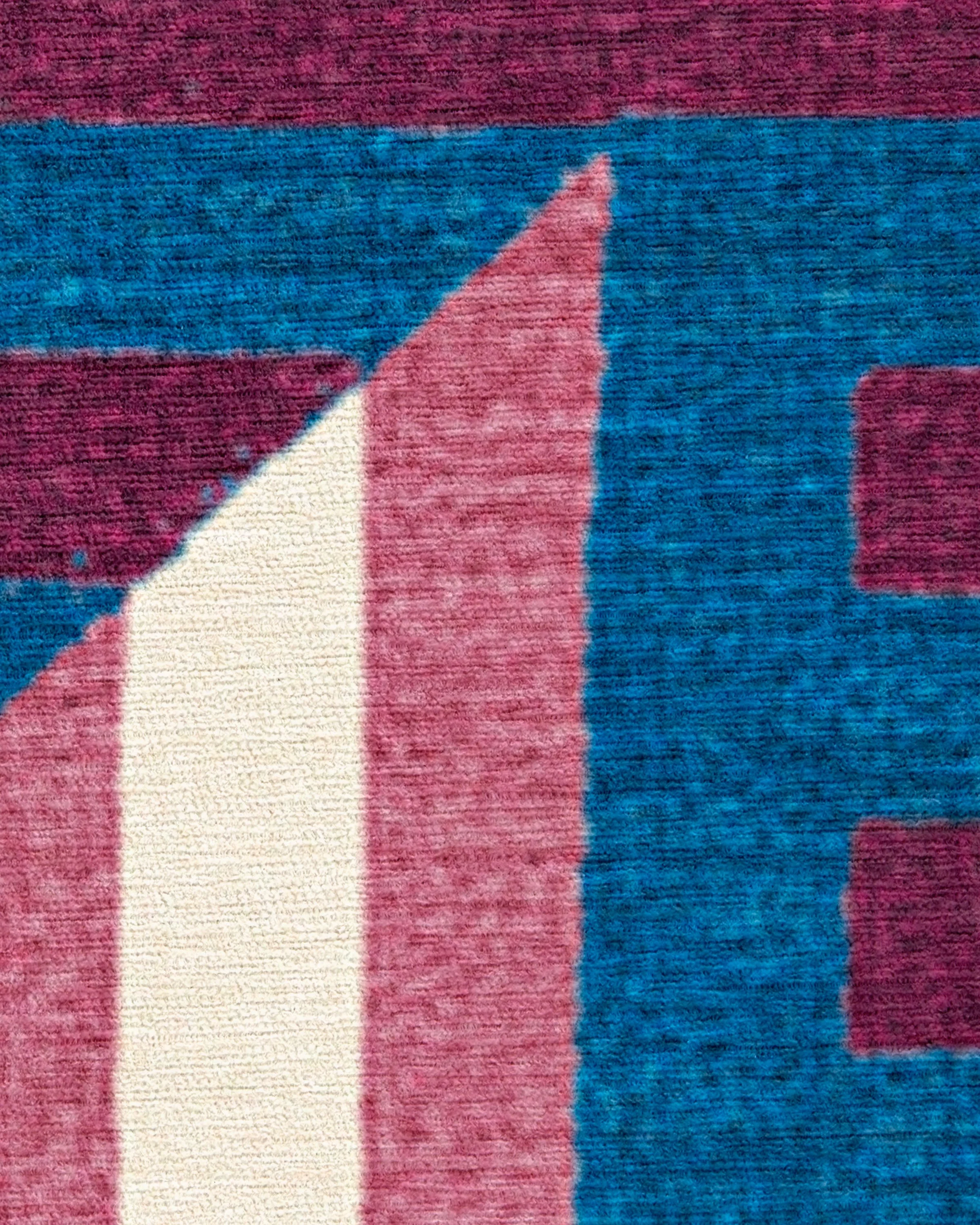 Venn Pink & Blue Flatwoven Rug - Image 8