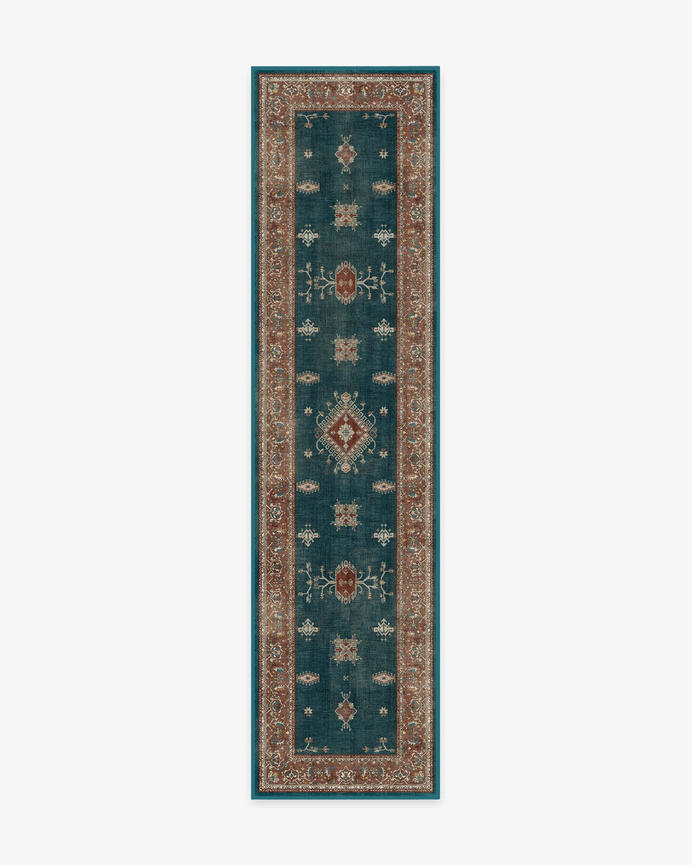 Verena Teal Blue Flatwoven Rug - Image 11