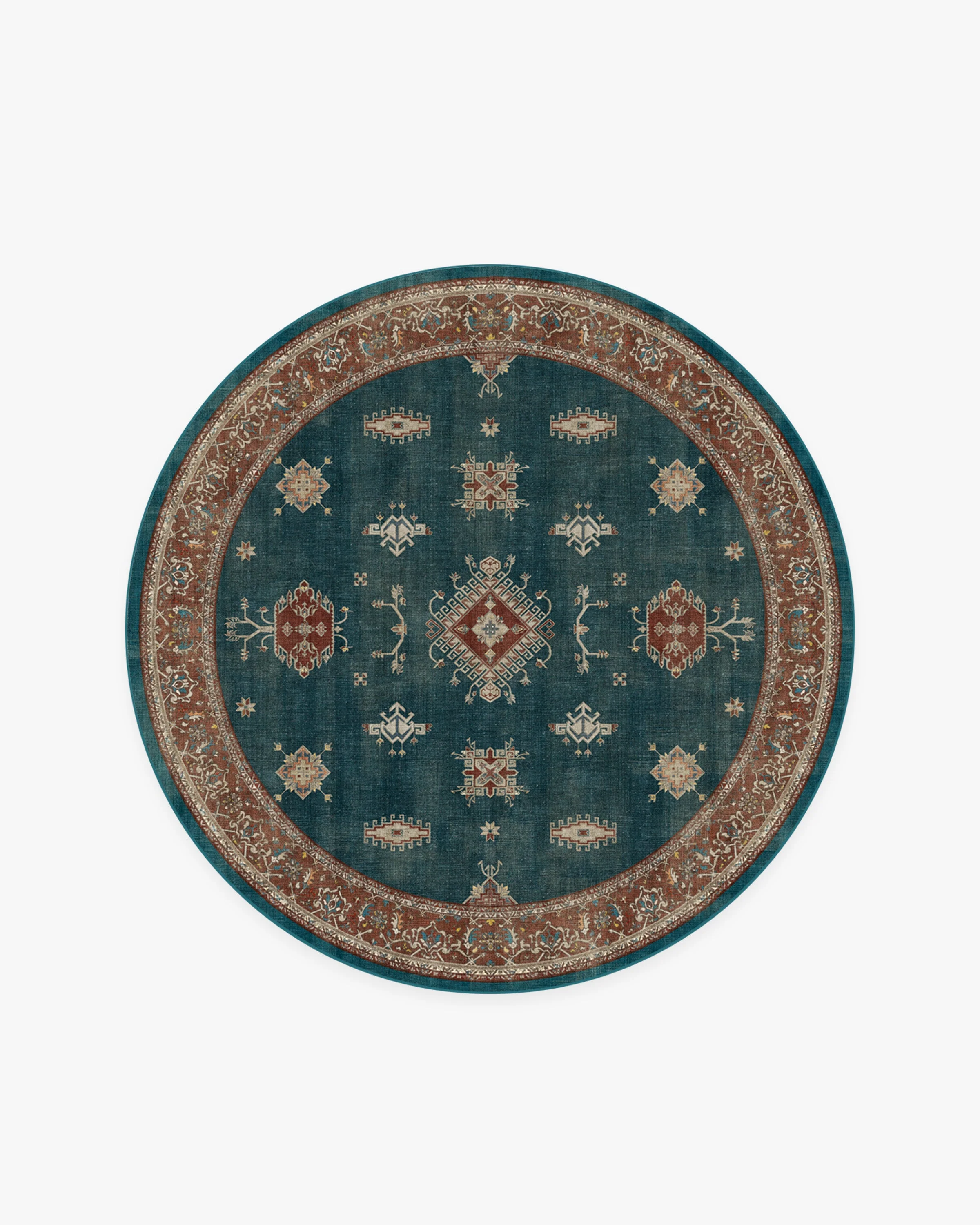 Verena Teal Blue Flatwoven Rug - Image 19